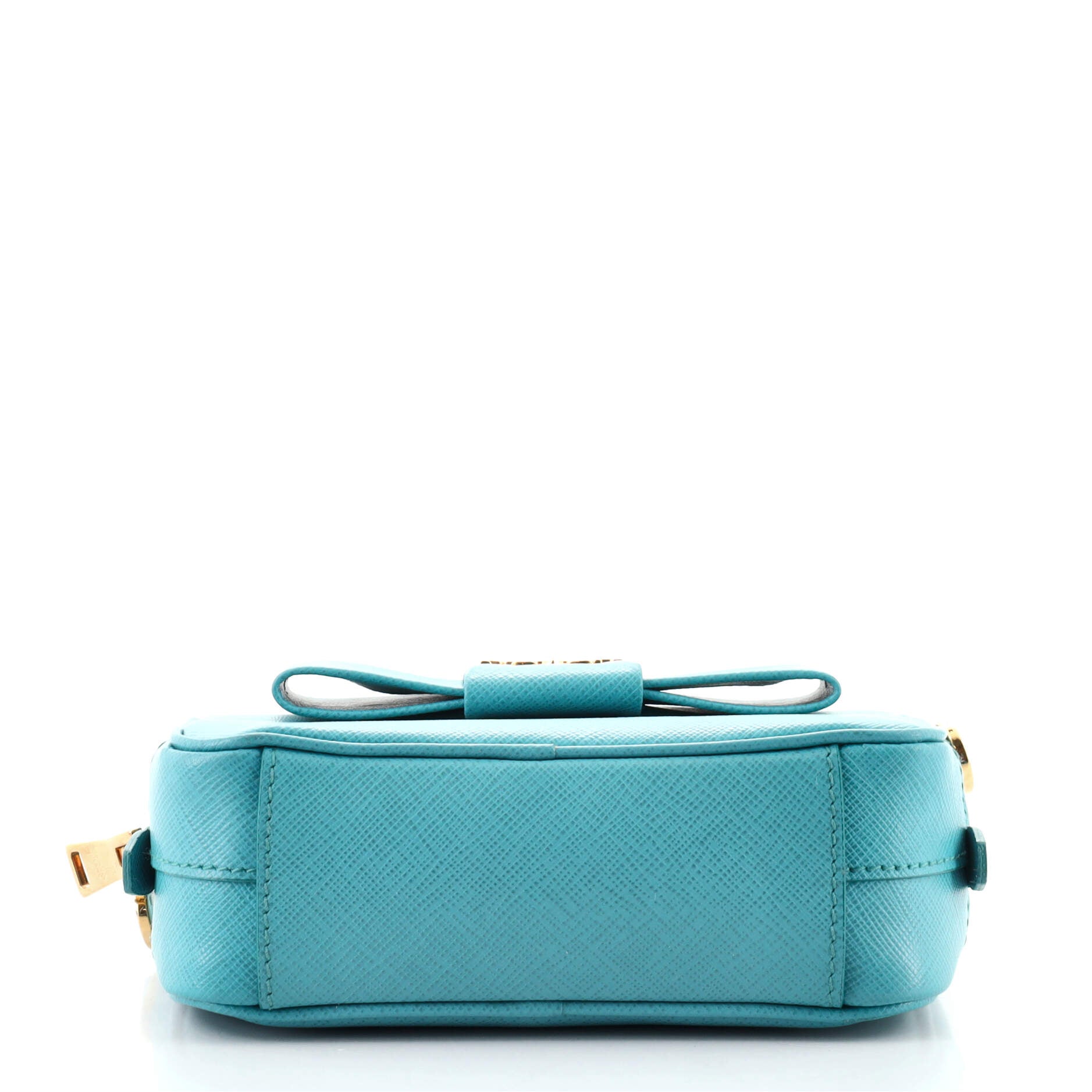 Bow Camera Crossbody Bag Saffiano Leather Mini