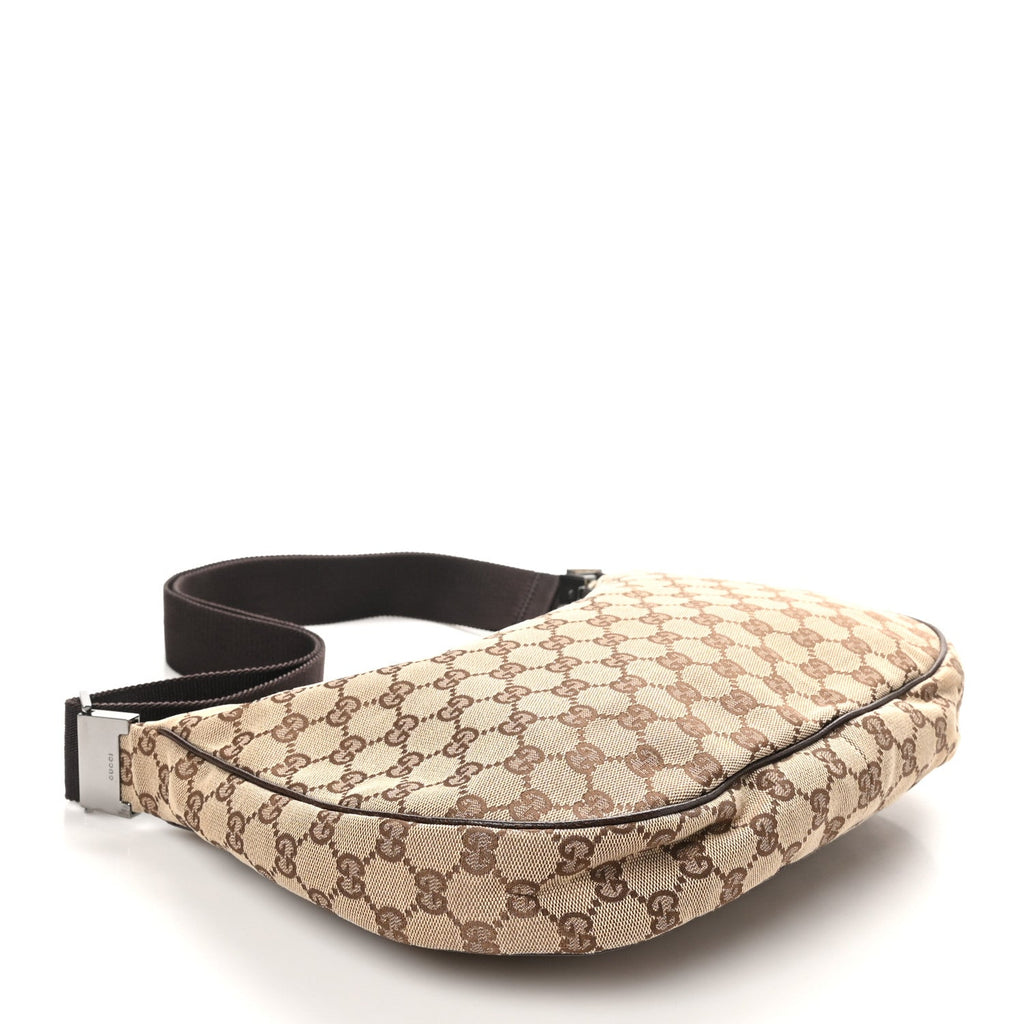 Monogram Medium Half Moon Hobo Dark Brown