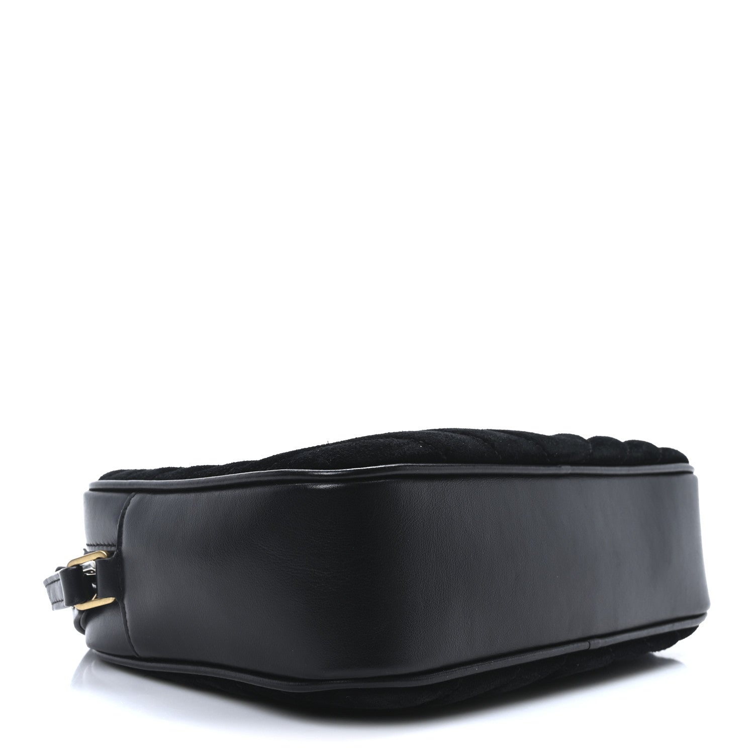 Suede Calfskin Monogram Lou Camera Bag Black
