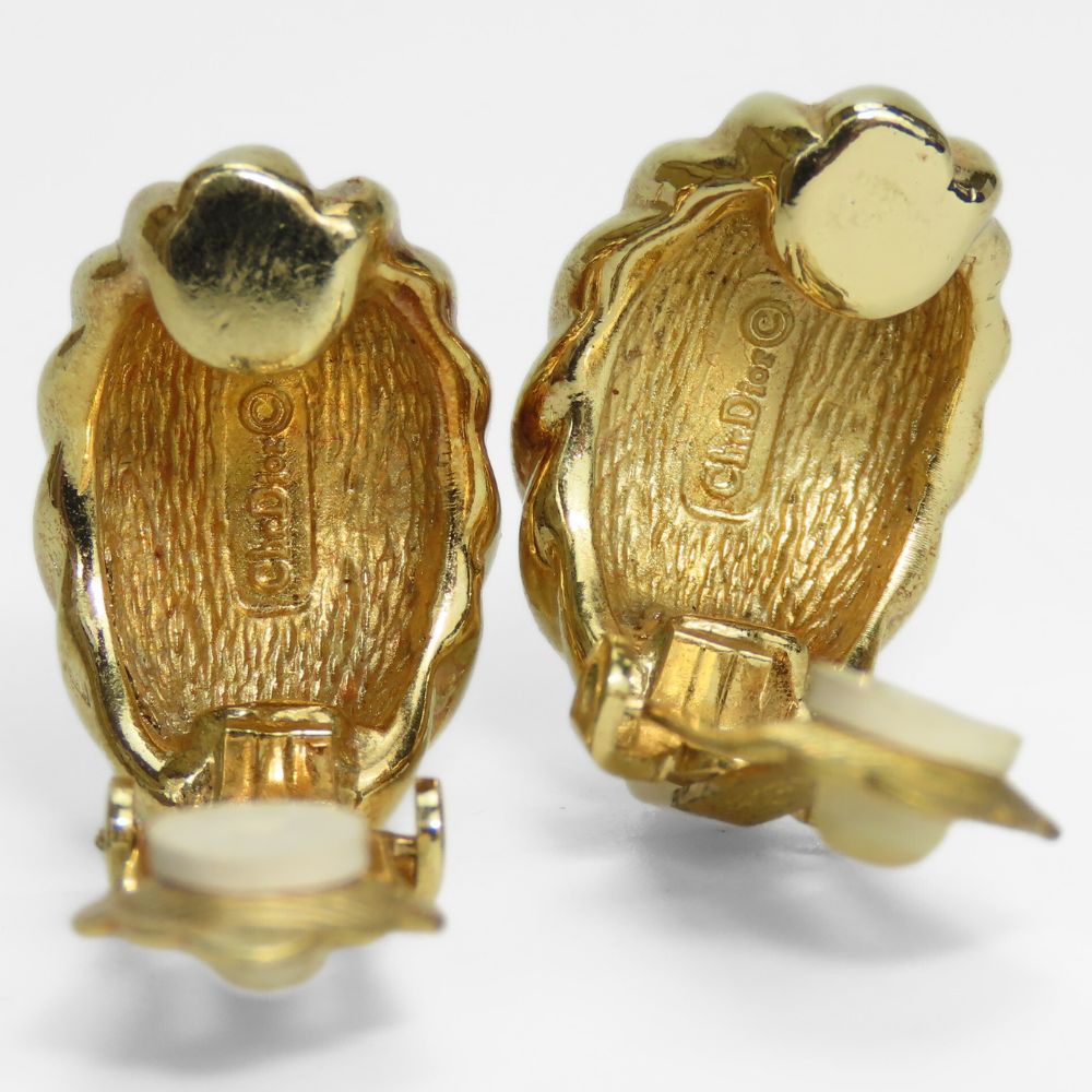 Christian Dior Leaf Earrings