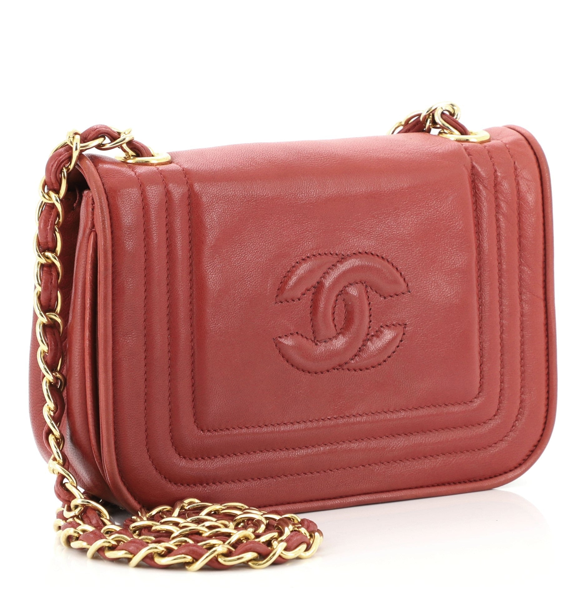 Vintage CC Stitch Flap Bag Lambskin Mini
