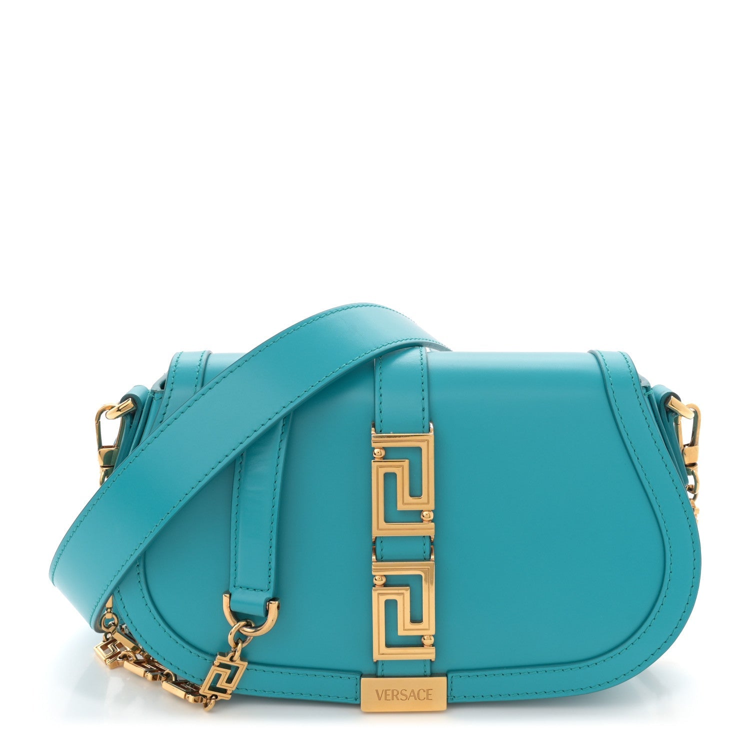 Calfskin Medium Greca Goddess Shoulder Bag Blue