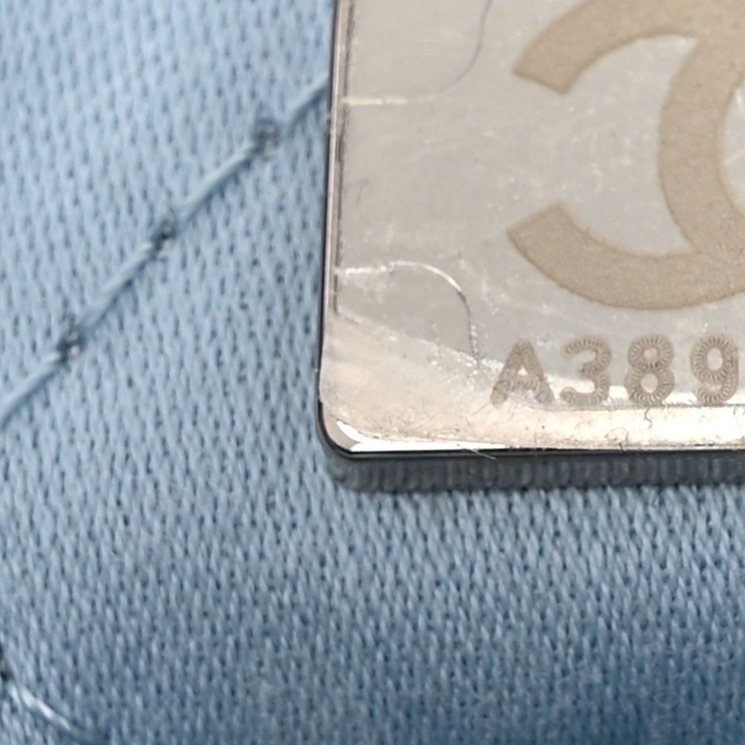 Shiny Calfskin Quilted Mini Chanel 22 Light Blue