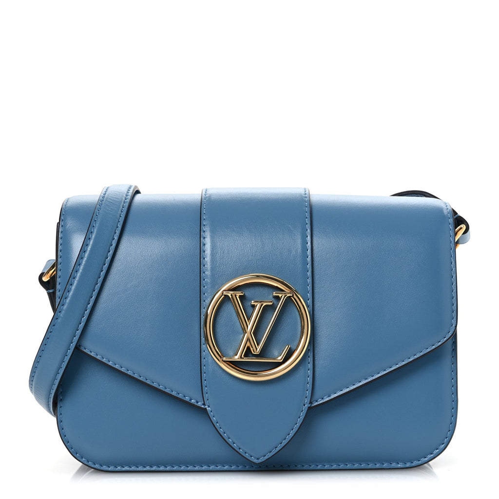 Smooth Calfskin LV Pont 9 Blue Orage