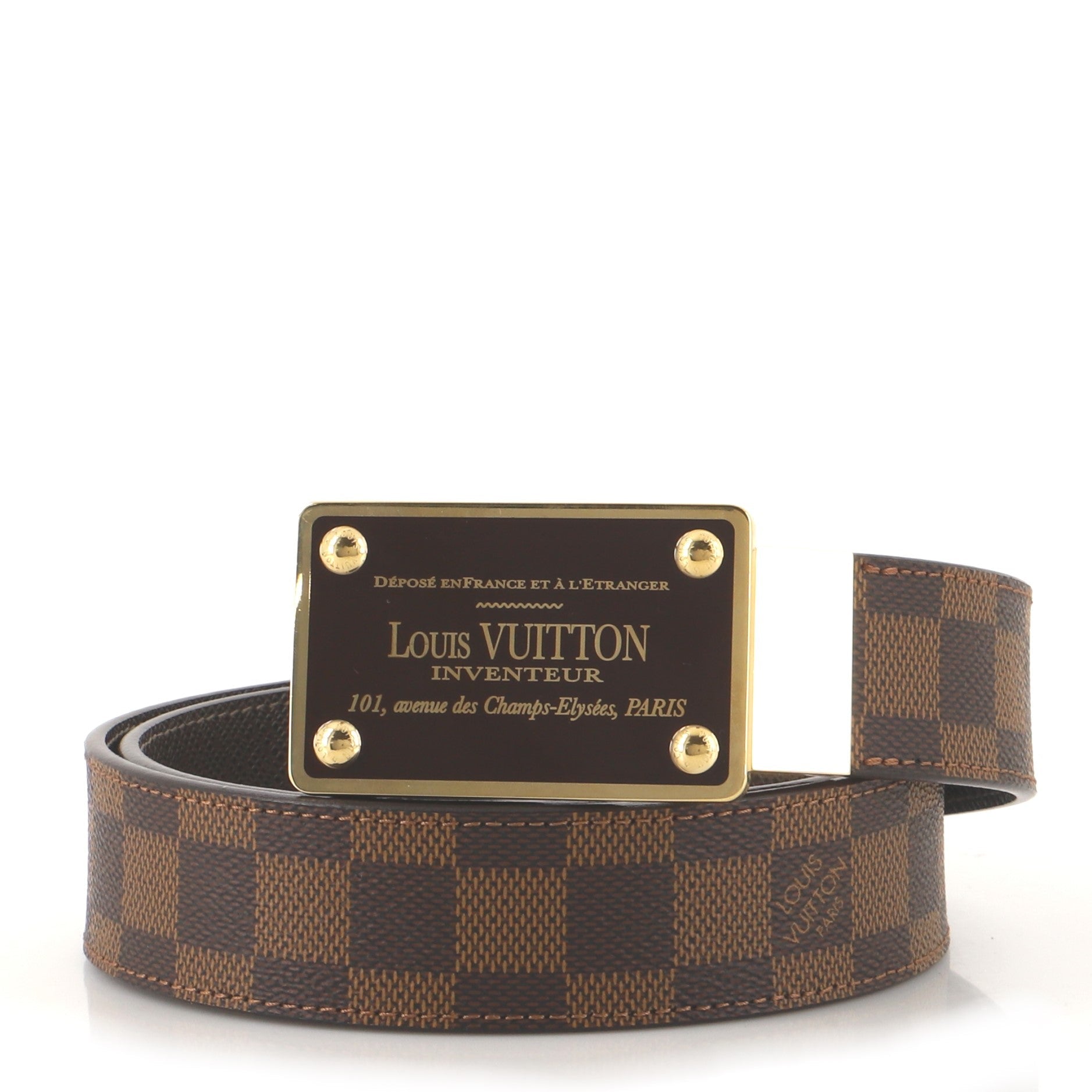 Inventeur Belt Damier Medium 90