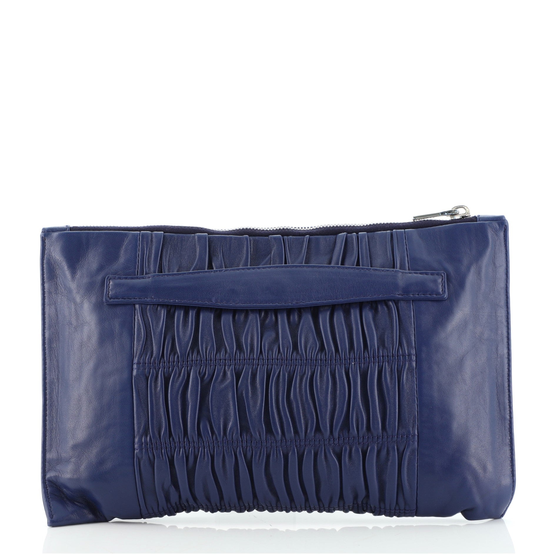 Zip Clutch Nappa Gaufre Medium