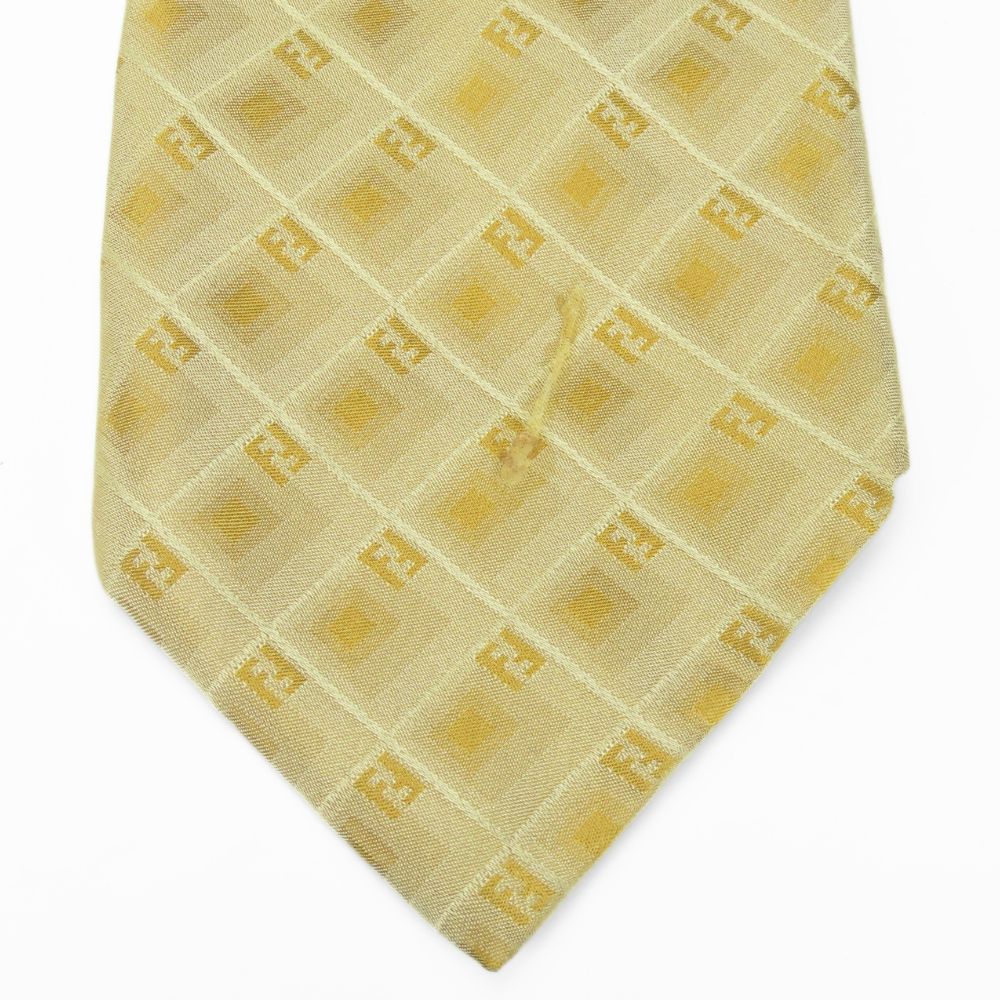 Fendi Zucca Pattern Silk Tie