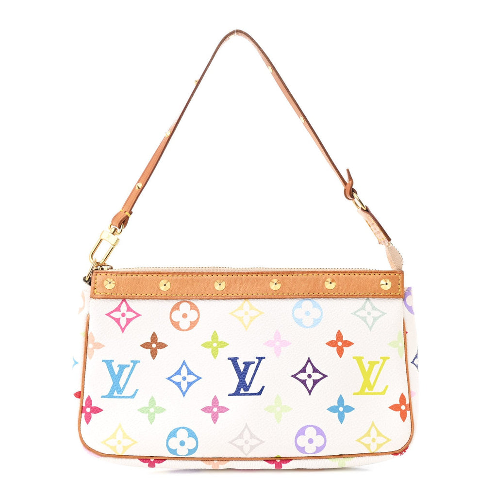 Monogram Multicolor Pochette Accessories White