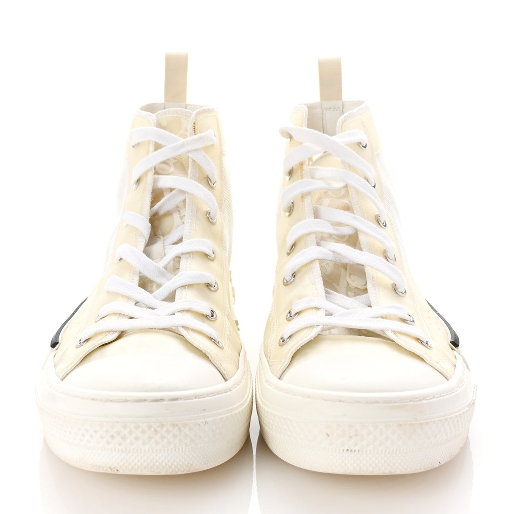 Technical Canvas Oblique Mens B23 High Top Sneakers 43 White