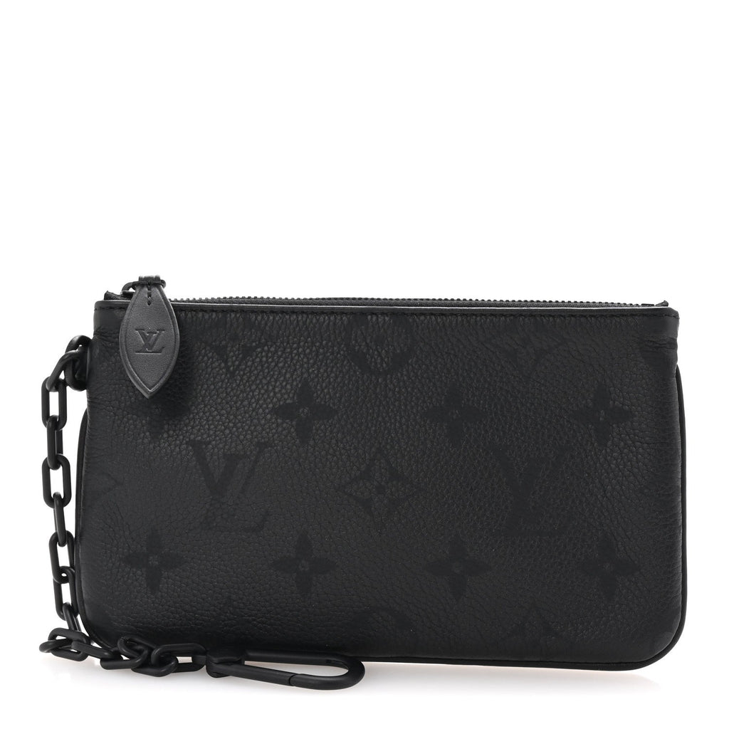 Calfskin Monogram Speedy P9 Bandouliere 40 Pochette Ultra Black