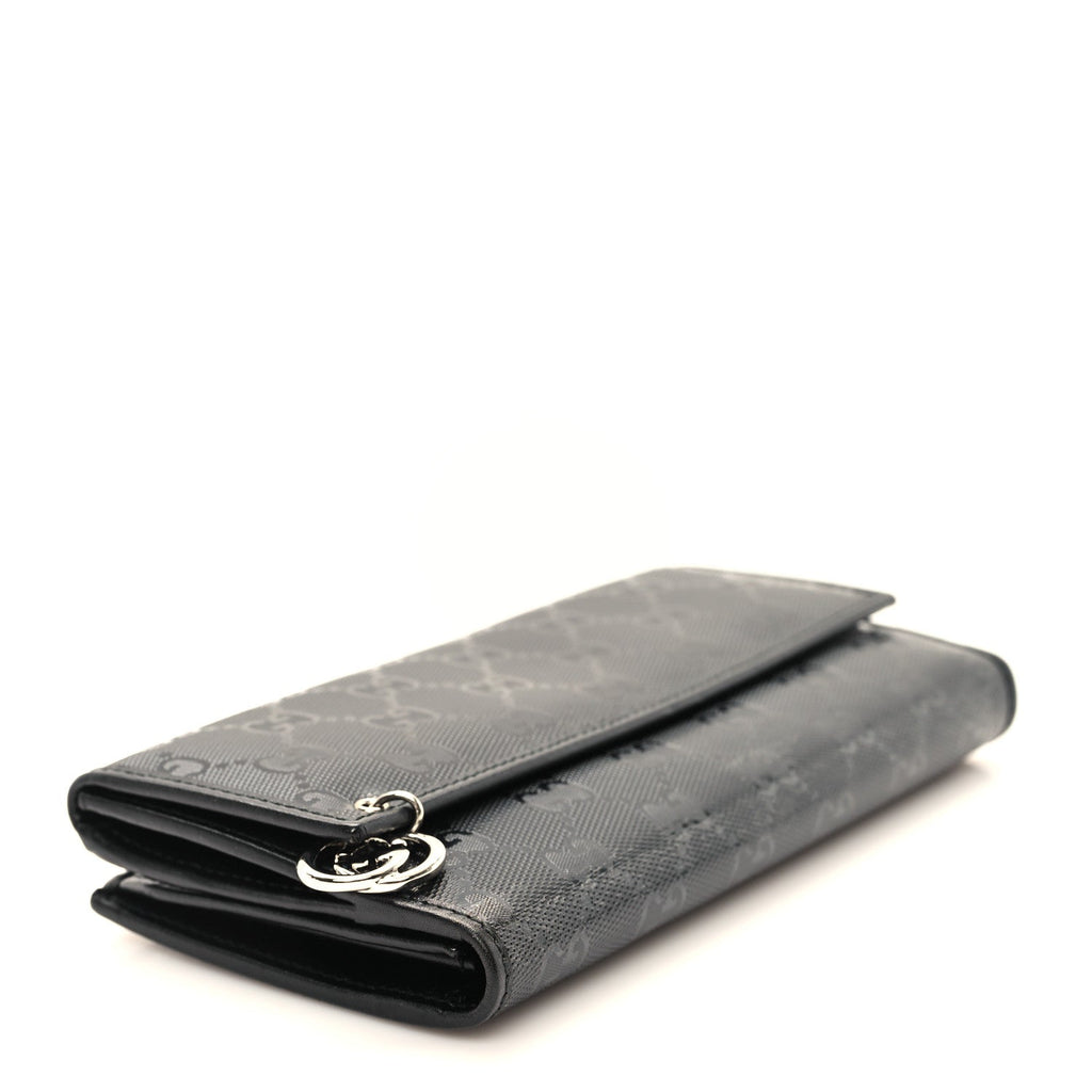 Imprime Monogram GG Pierce Continental Flap Wallet Black