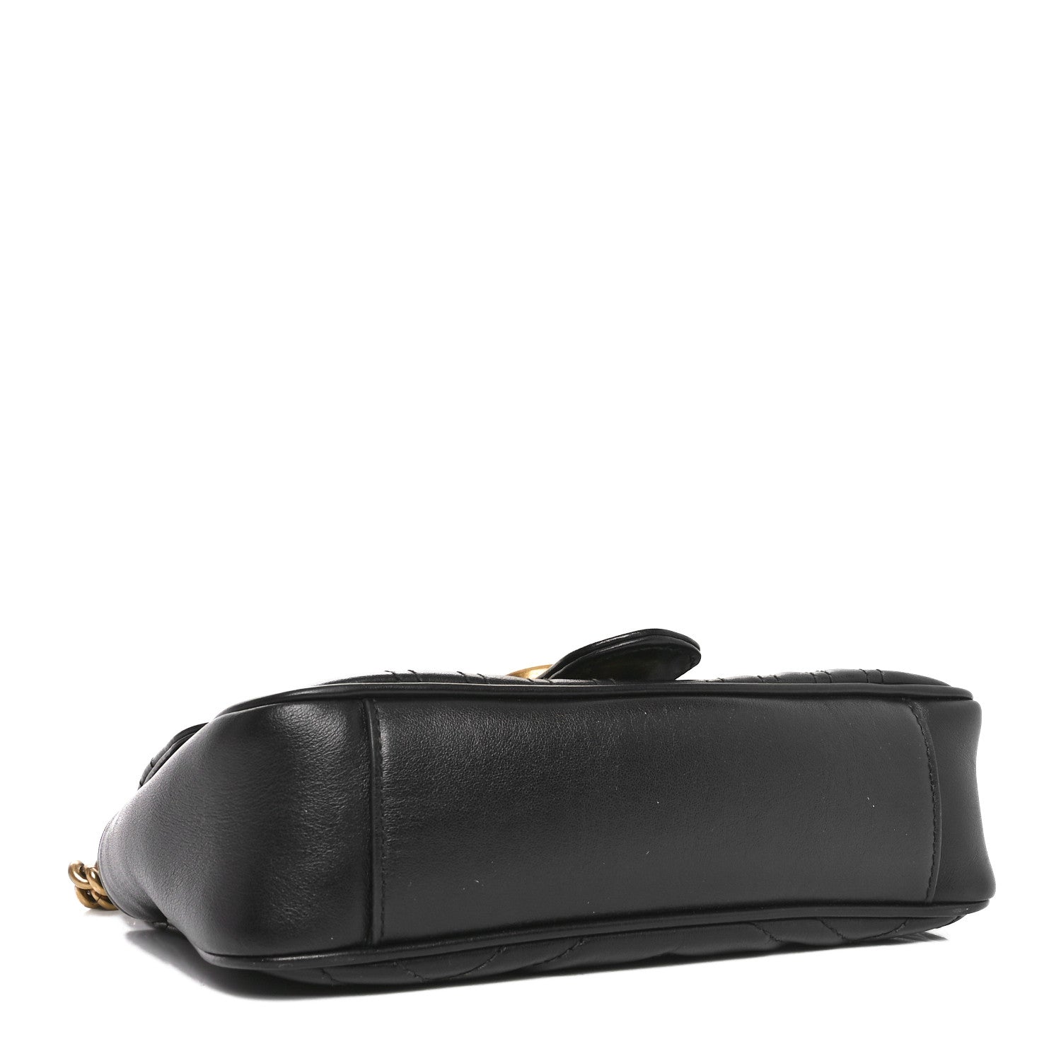 Calfskin Matelasse Mini GG Marmont Shoulder Bag Black