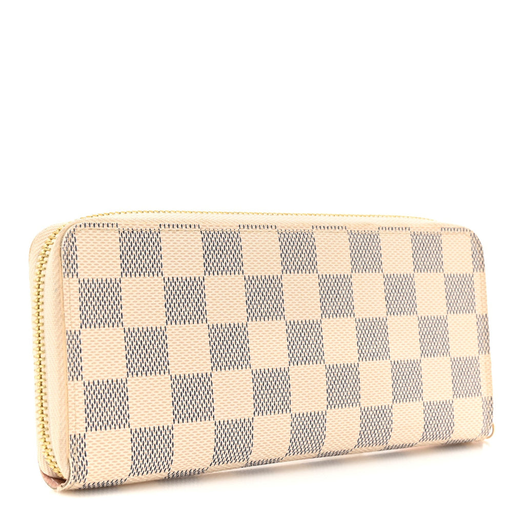 Damier Azur Clemence Wallet Rose Ballerine