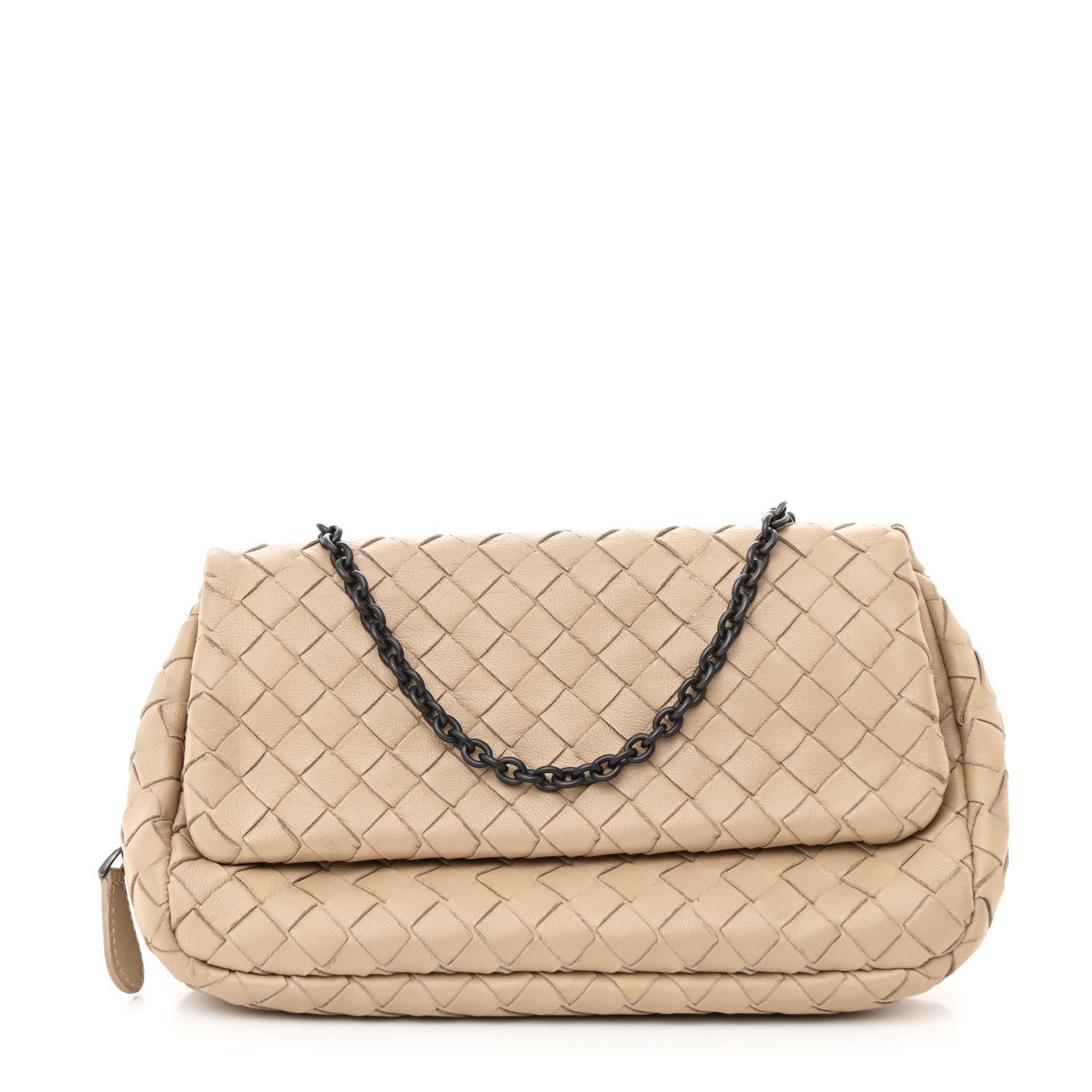 Nappa Intrecciato Mini Chain Messenger Fume