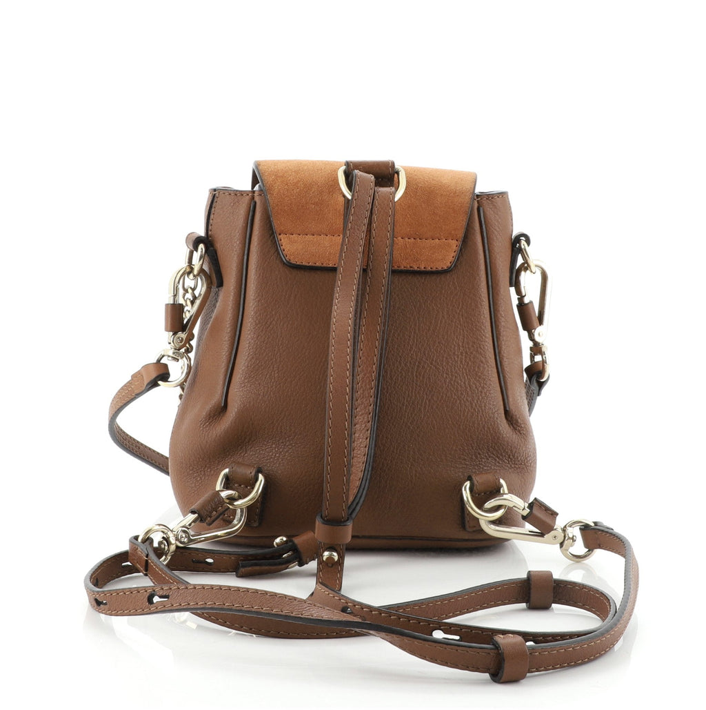 Faye Backpack Leather and Suede Mini