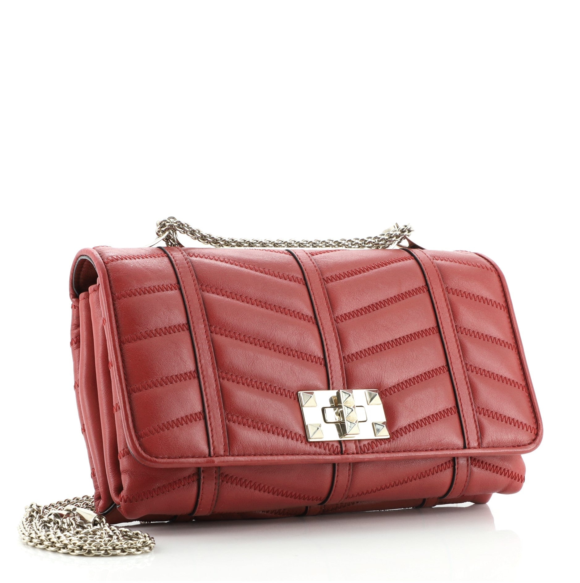 Va Va Voom Turnlock Clutch Quilted Leather Small