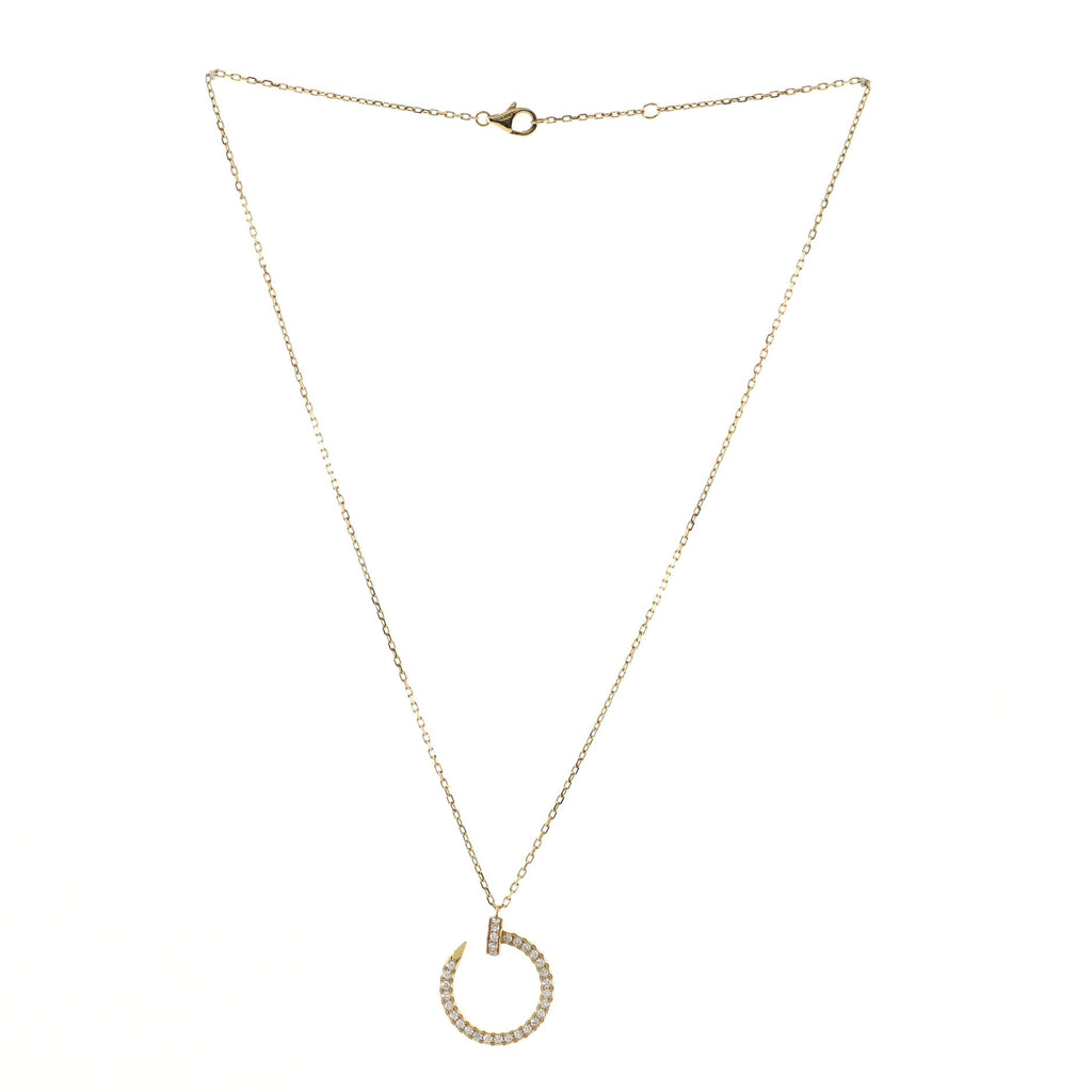 Juste Un Clou Pendant Necklace 18K Yellow Gold and Diamonds