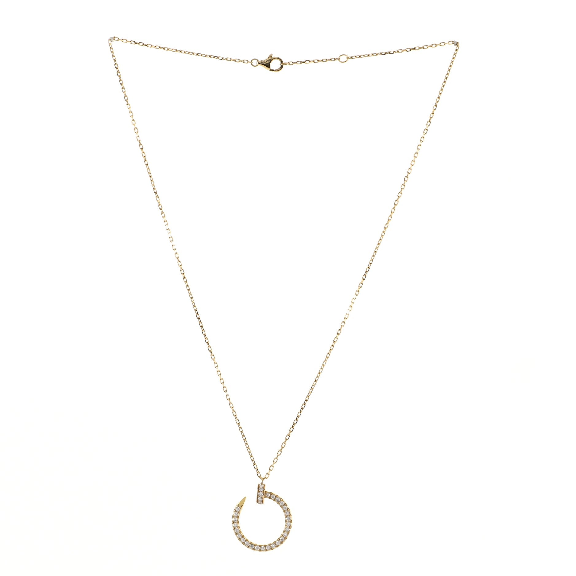 Juste Un Clou Pendant Necklace 18K Yellow Gold and Diamonds