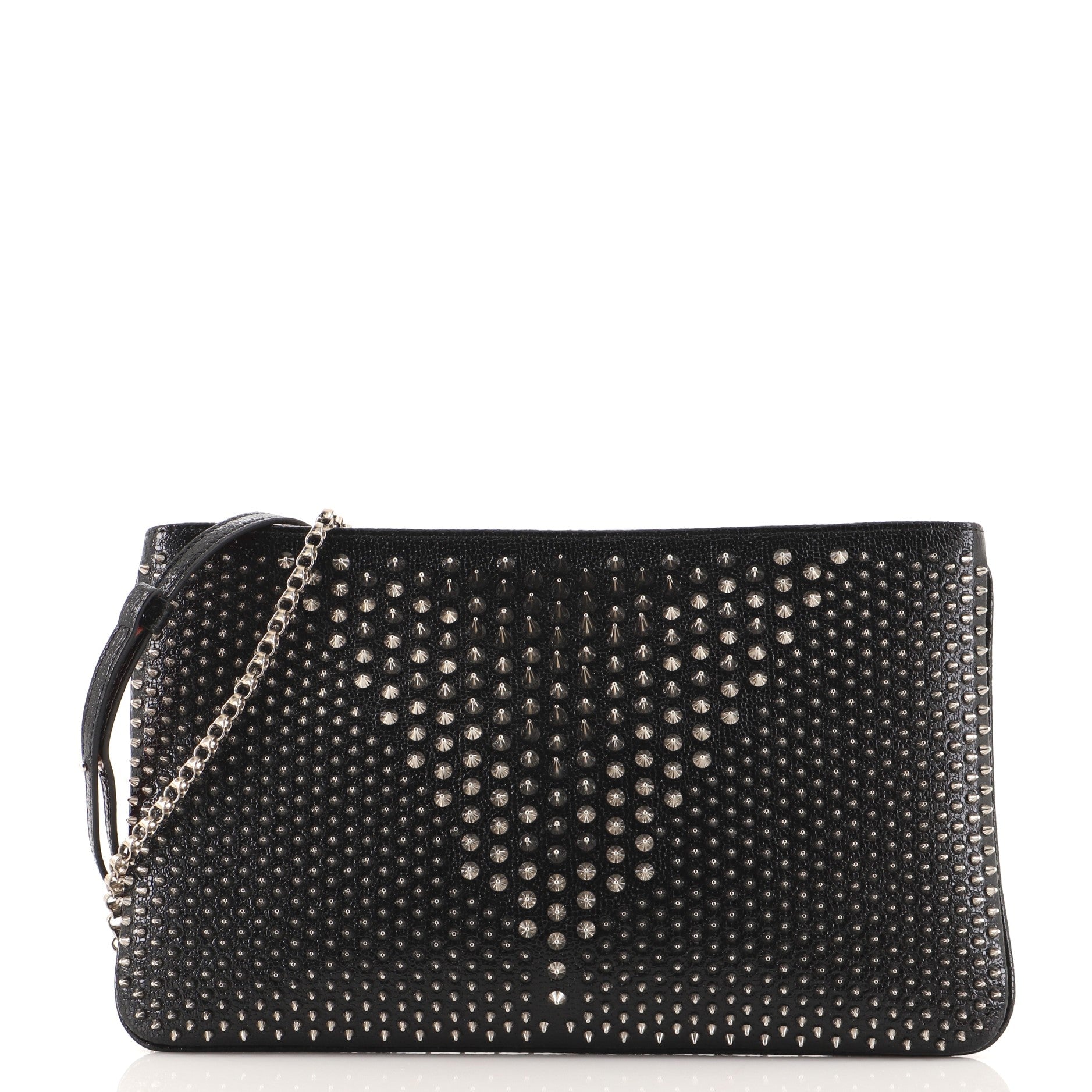 Loubiposh Clutch Spiked Leather