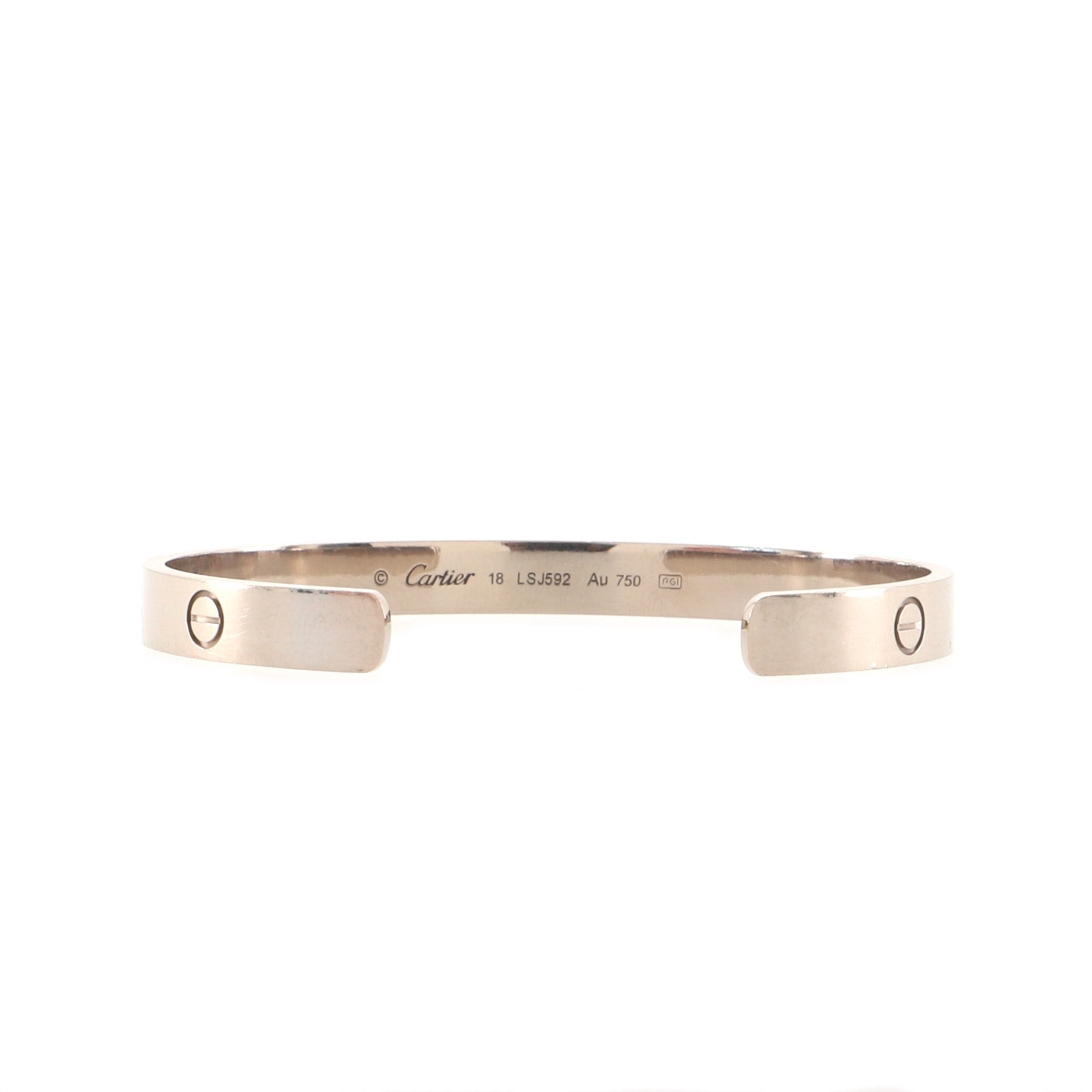 Love Cuff Bracelet 18K White Gold