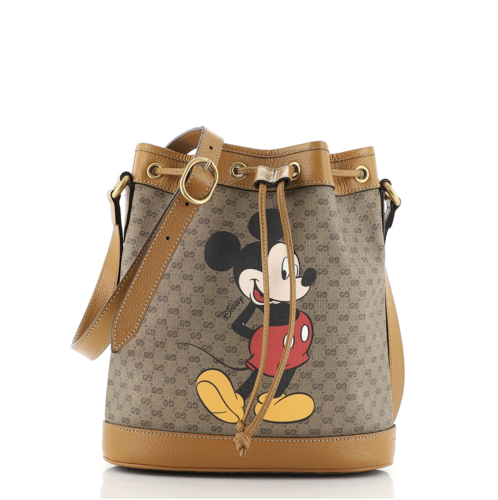 Disney Mickey Mouse Bucket Bag Printed Mini GG Coated Canvas