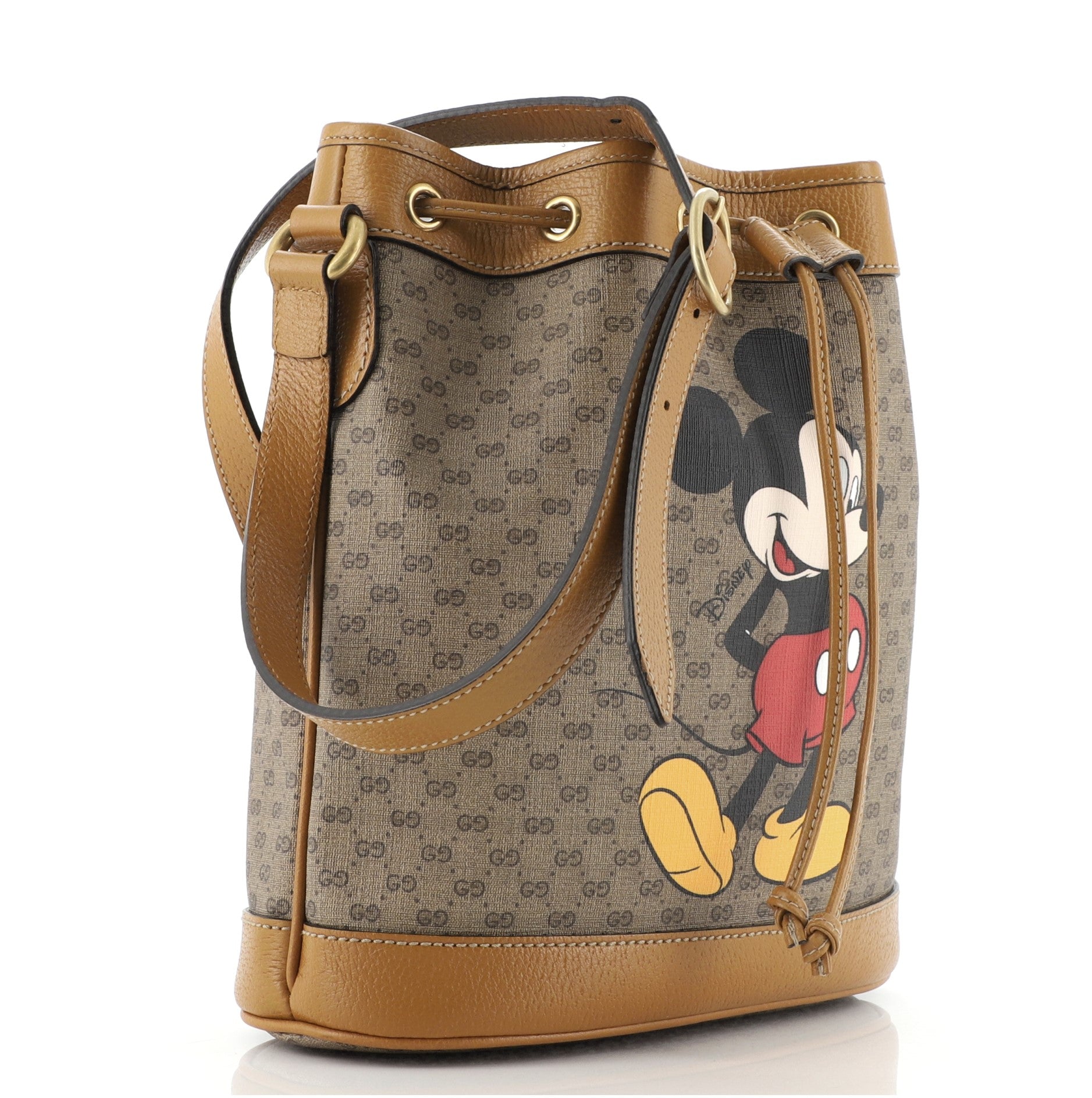 Disney Mickey Mouse Bucket Bag Printed Mini GG Coated Canvas