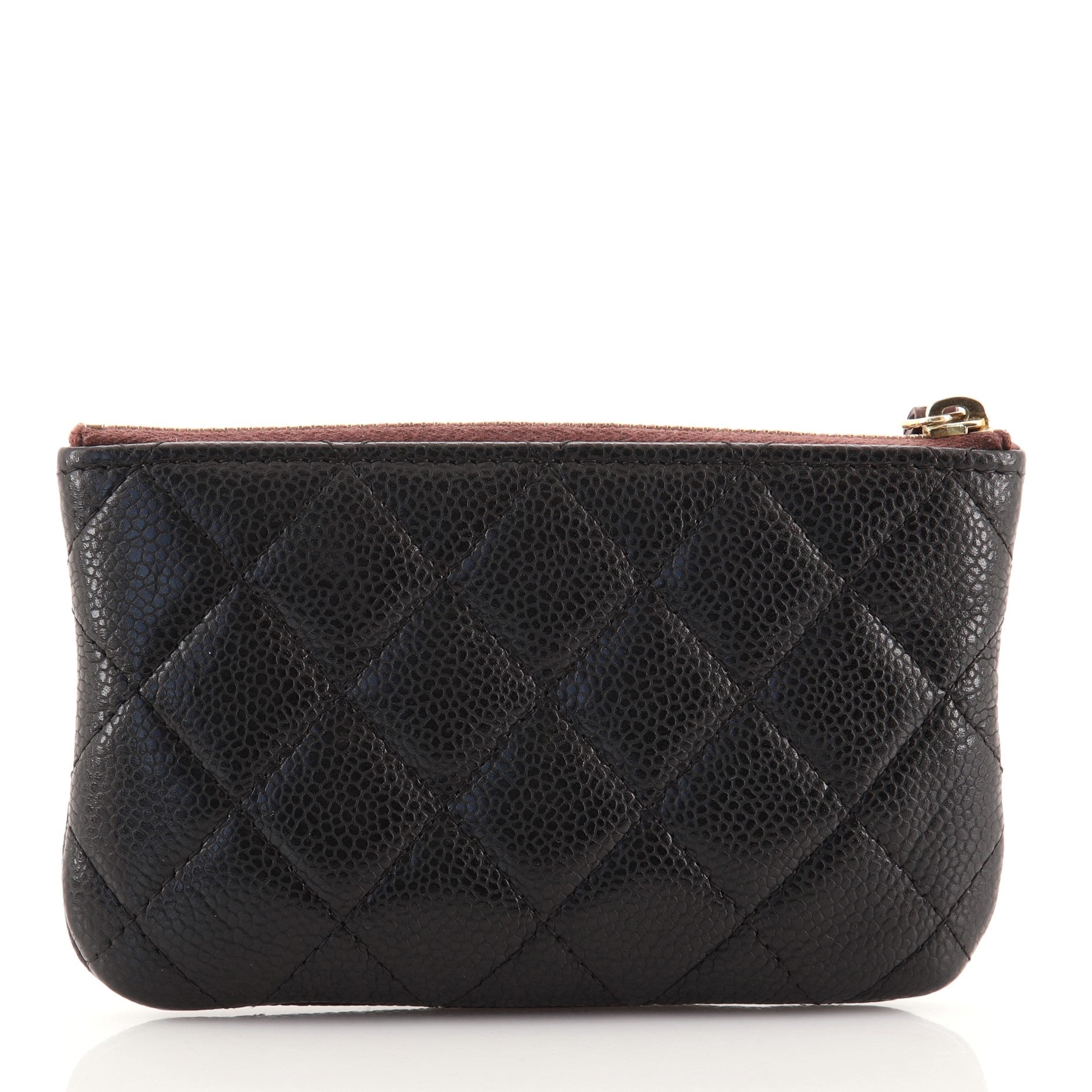 Classic O Case Pouch Quilted Caviar Mini