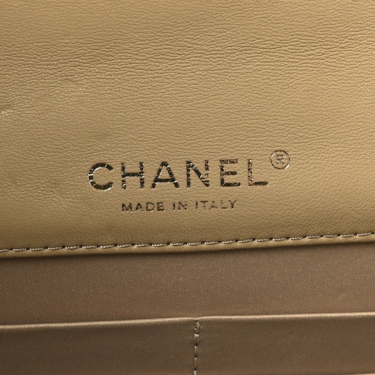 Lambskin Quilted Golden Class Wallet on Chain WOC Beige