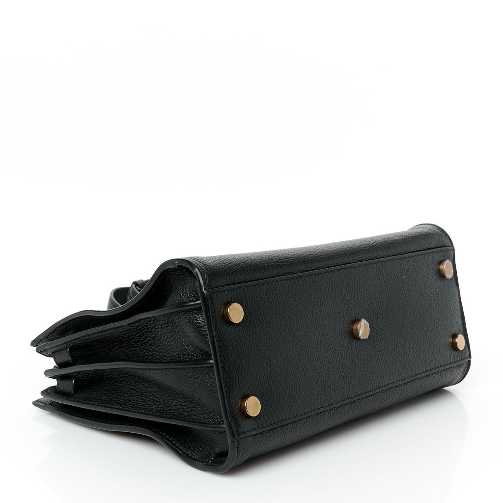 Grained Calfskin Baby Sac De Jour Souple Black