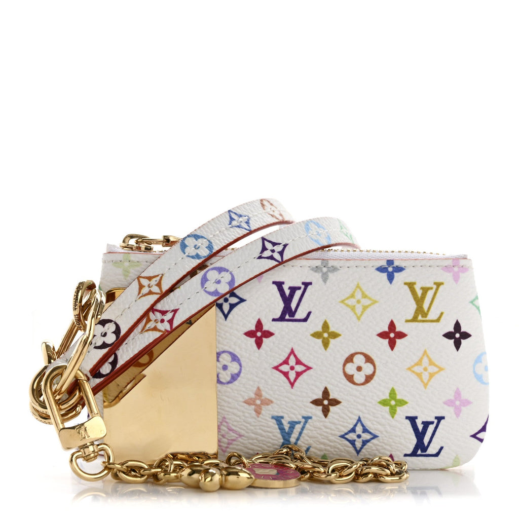 LV X TM Monogram Multicolor Phone Holder White