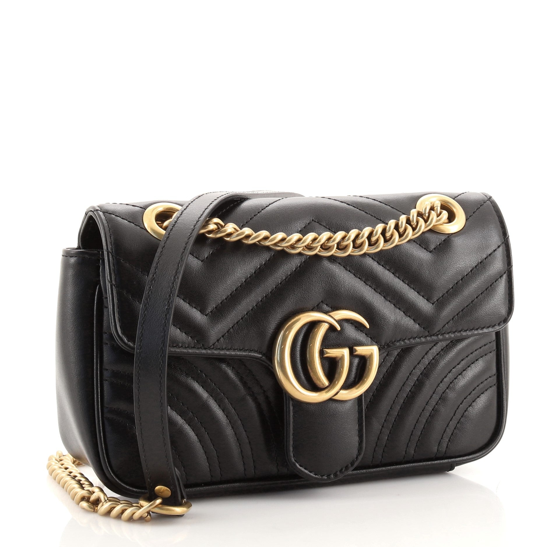 GG Marmont Flap Bag Matelasse Leather Mini