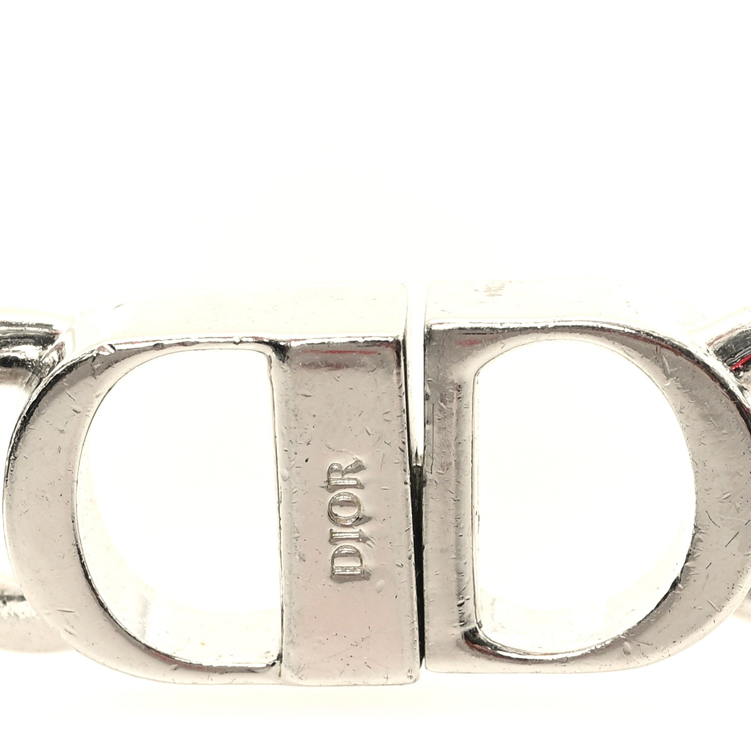 Brass CD Icon Chain Link Necklace Silver