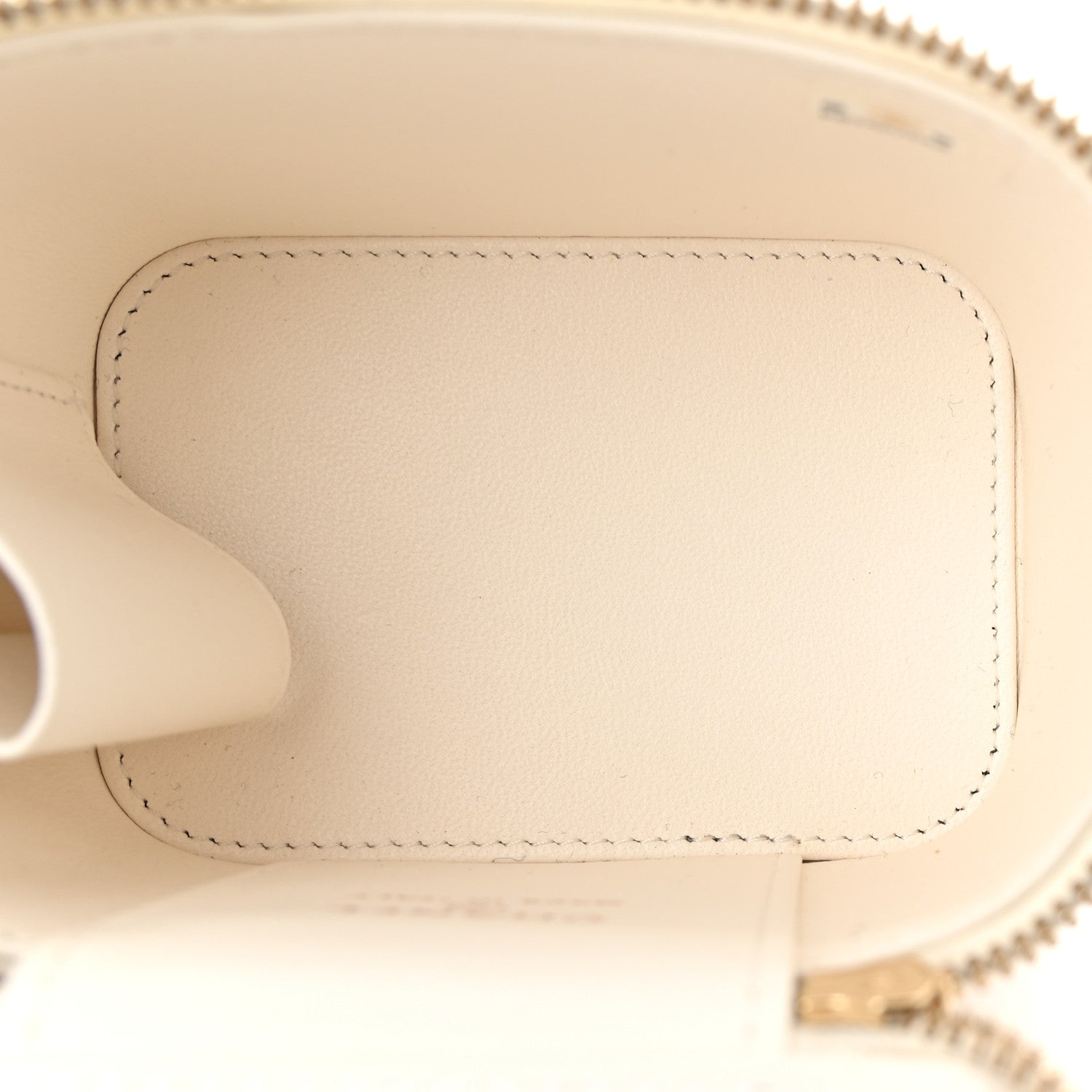 Lambskin Quilted Mini Vanity Case With Chain White
