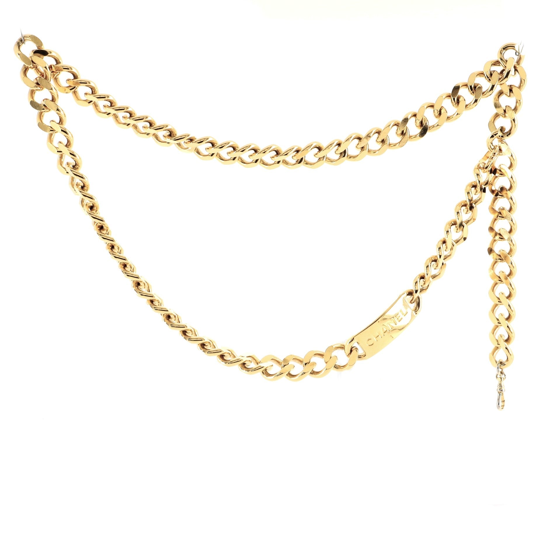 Logo Plate Chain Link Belt Metal 90