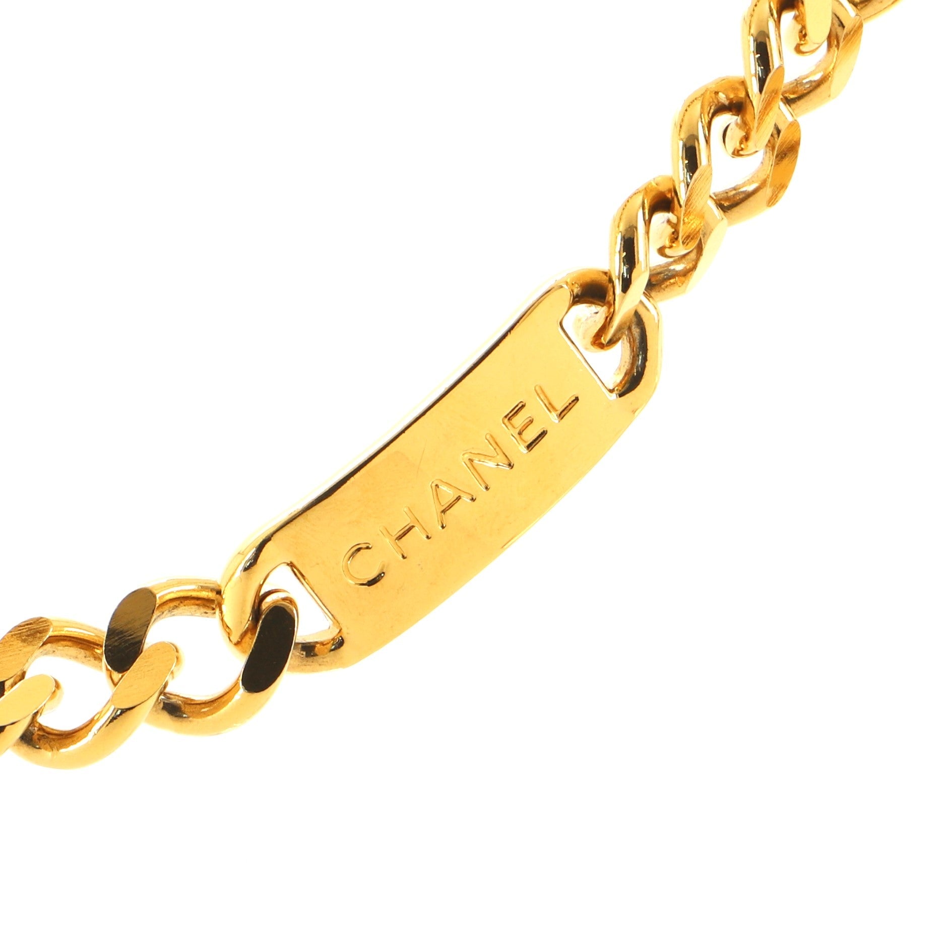 Logo Plate Chain Link Belt Metal 90