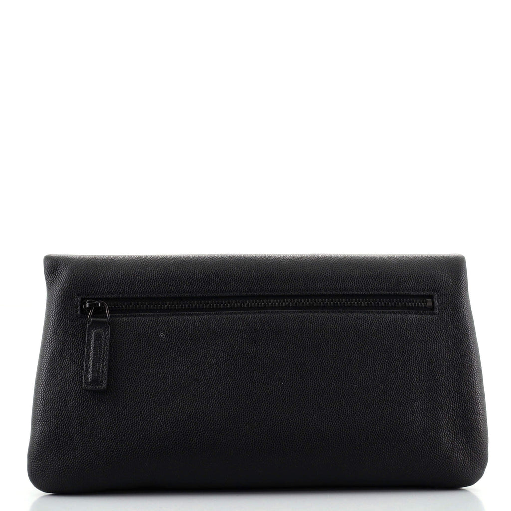 West Hollywood Fold Over Clutch Leather