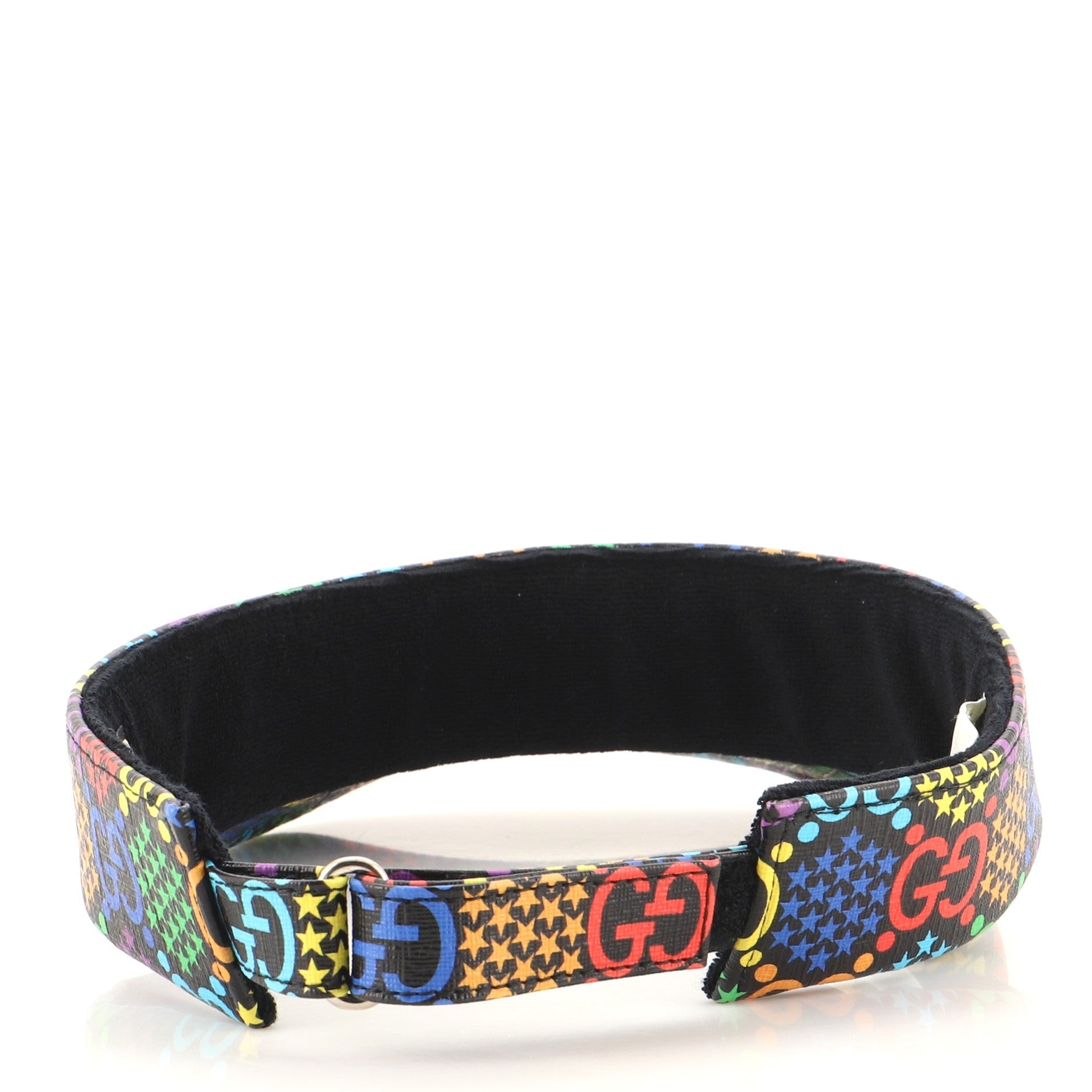 Sun Visor Psychedelic Print GG Coated Canvas Large