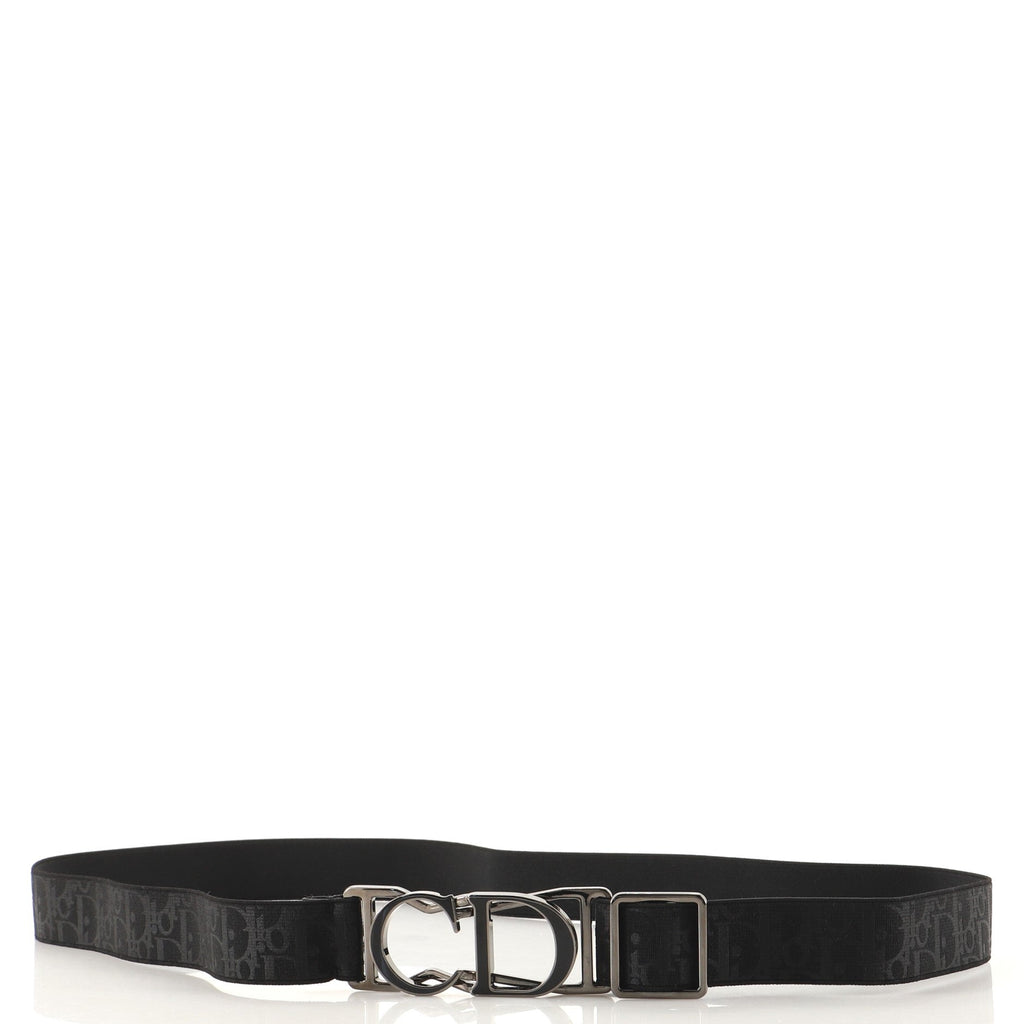 CD Buckle Belt Metal with Oblique Printed Elastic 85