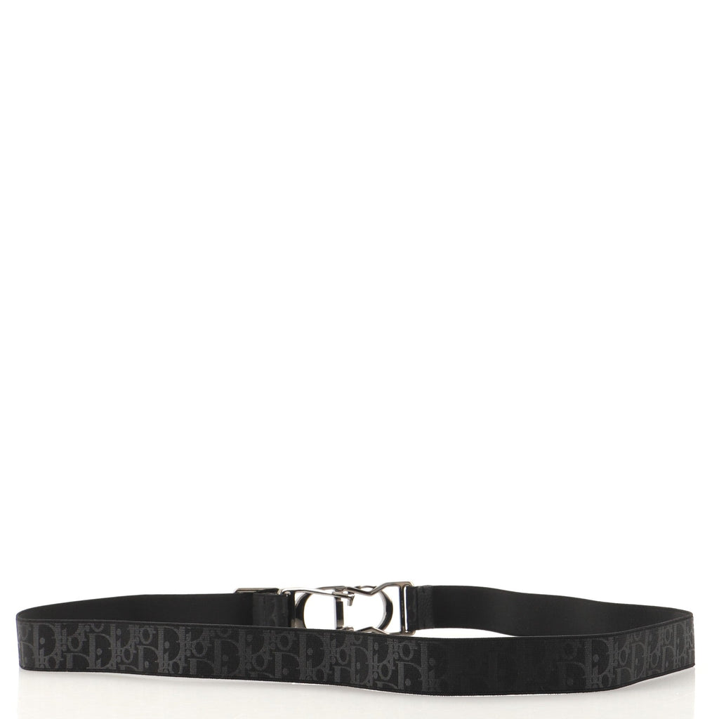 CD Buckle Belt Metal with Oblique Printed Elastic 85