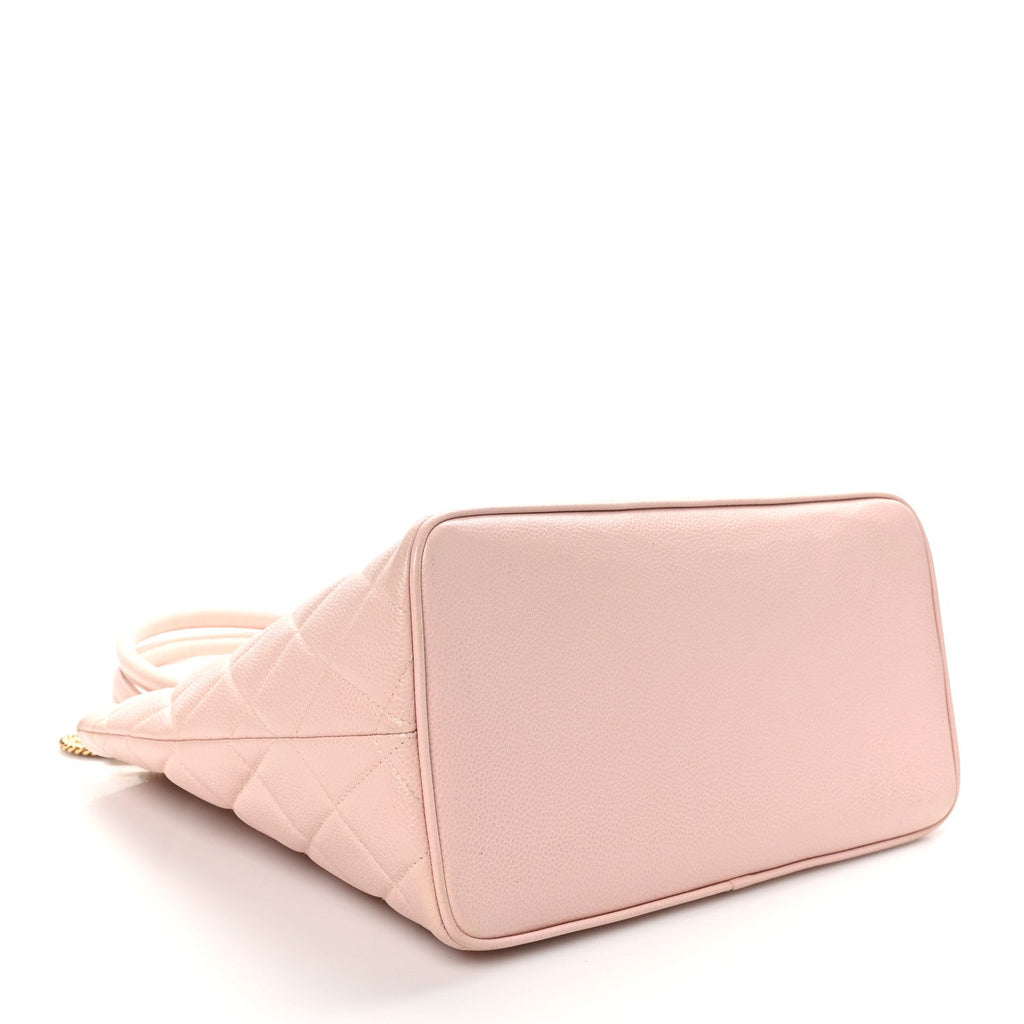 Caviar Quilted Medallion Tote Light Pink