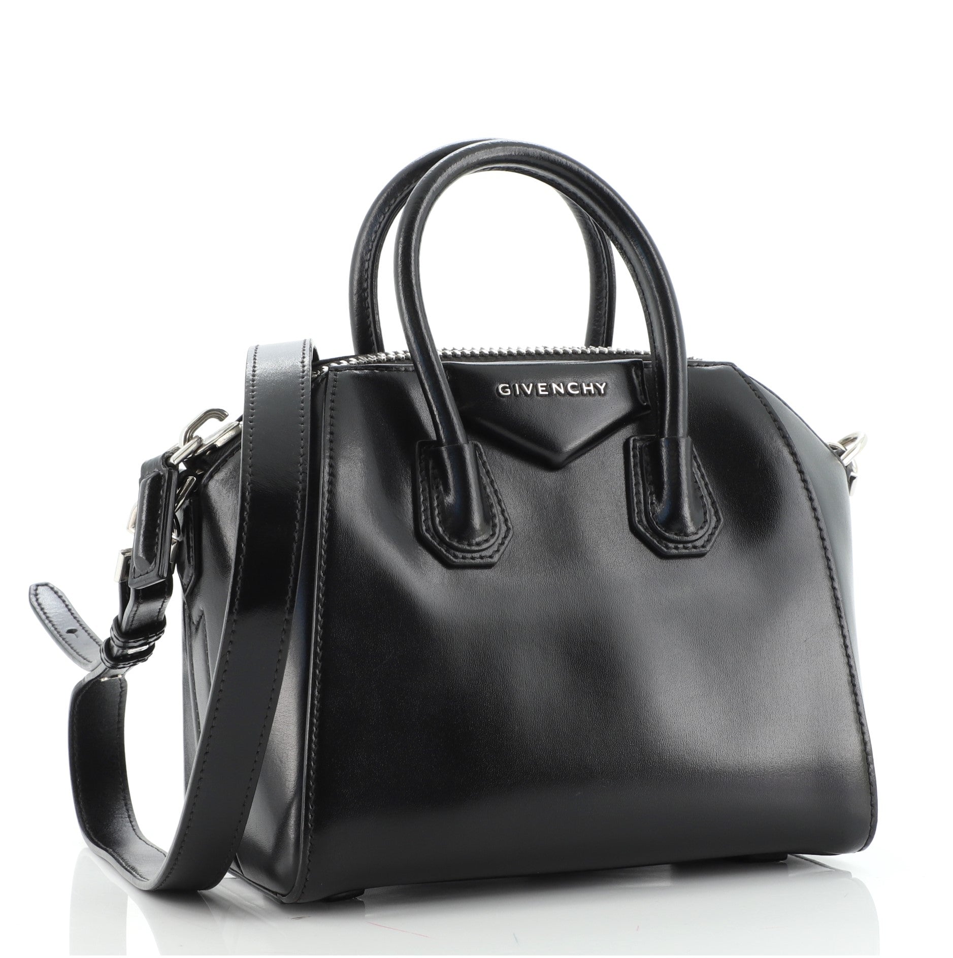 Antigona Bag Glazed Leather Mini
