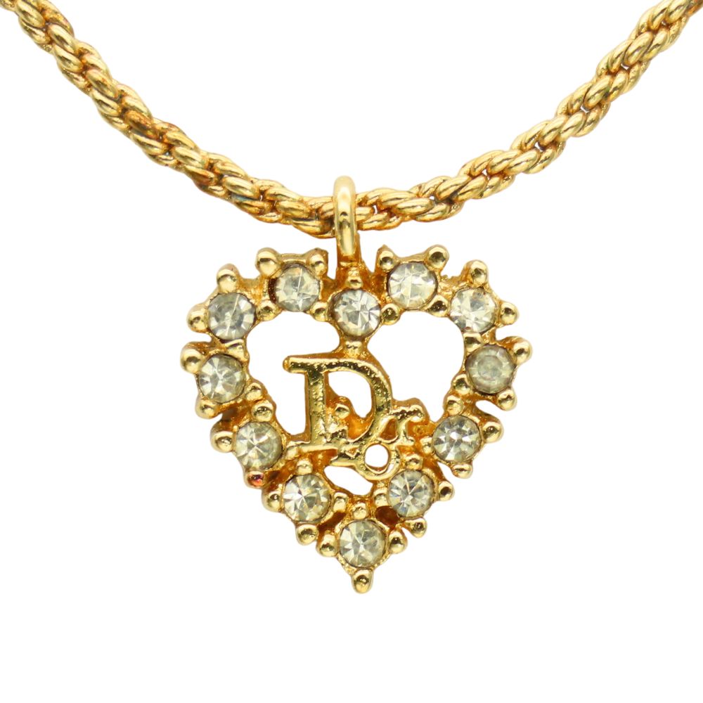 Christian Dior Logo Heart Necklace