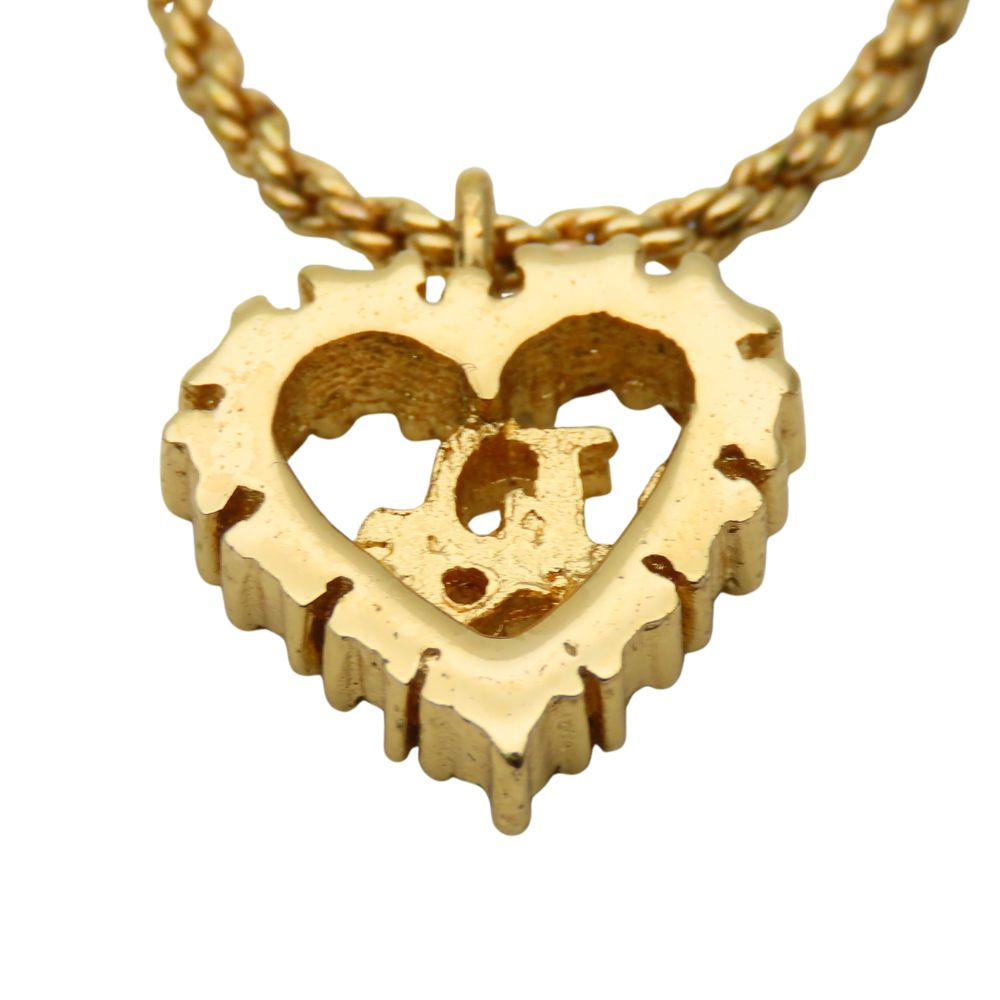 Christian Dior Logo Heart Necklace