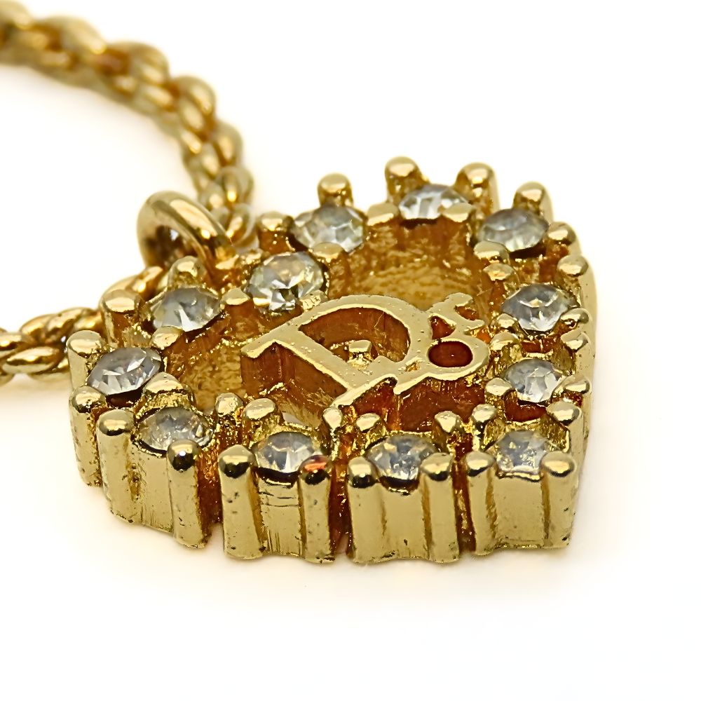 Christian Dior Logo Heart Necklace