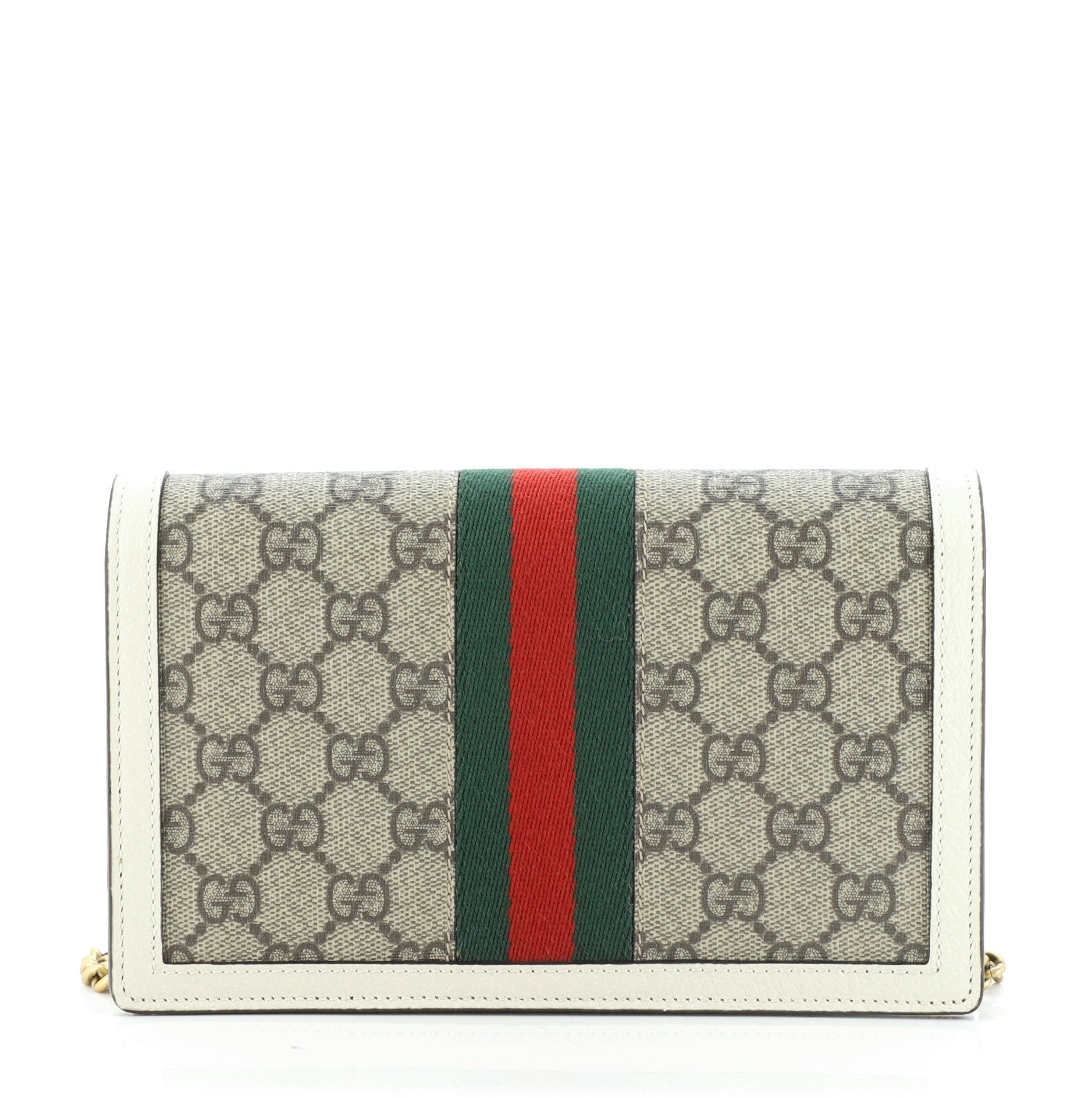 Queen Margaret Chain Wallet GG Coated Canvas Mini
