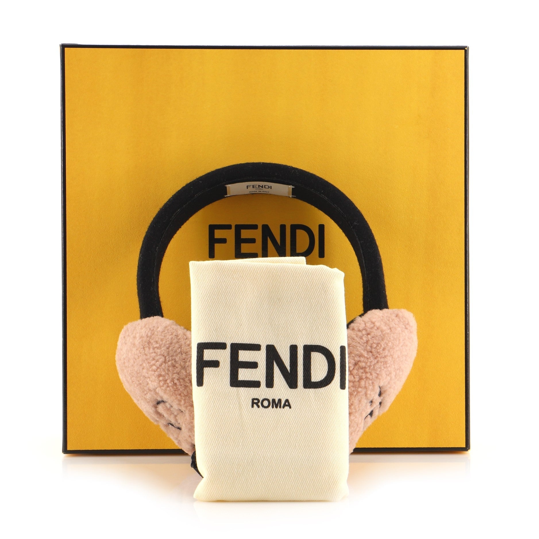 Logo Earmuffs Shearling Small