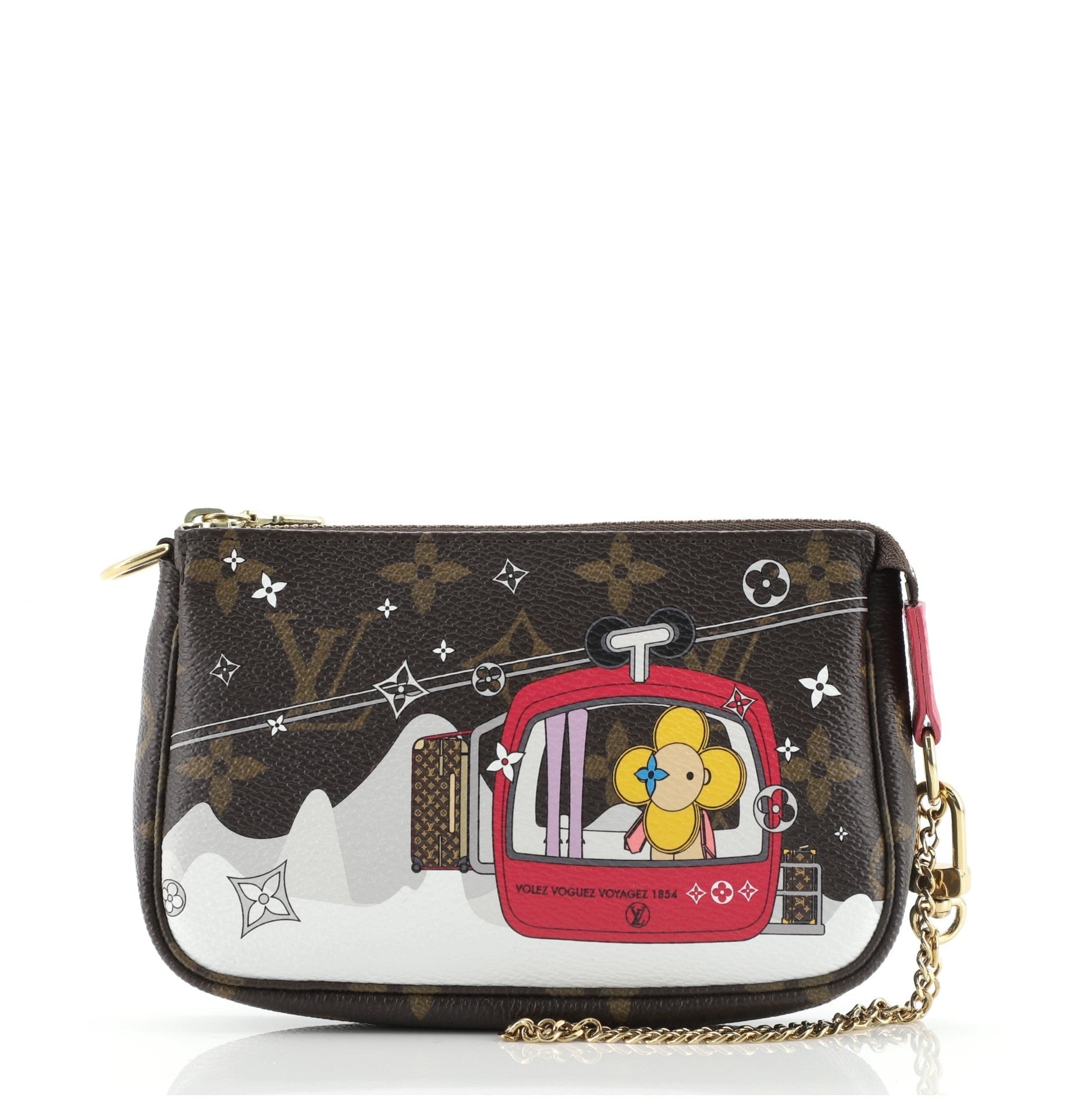 Pochette Accessoires Limited Edition Vivienne Xmas Monogram Canvas Mini