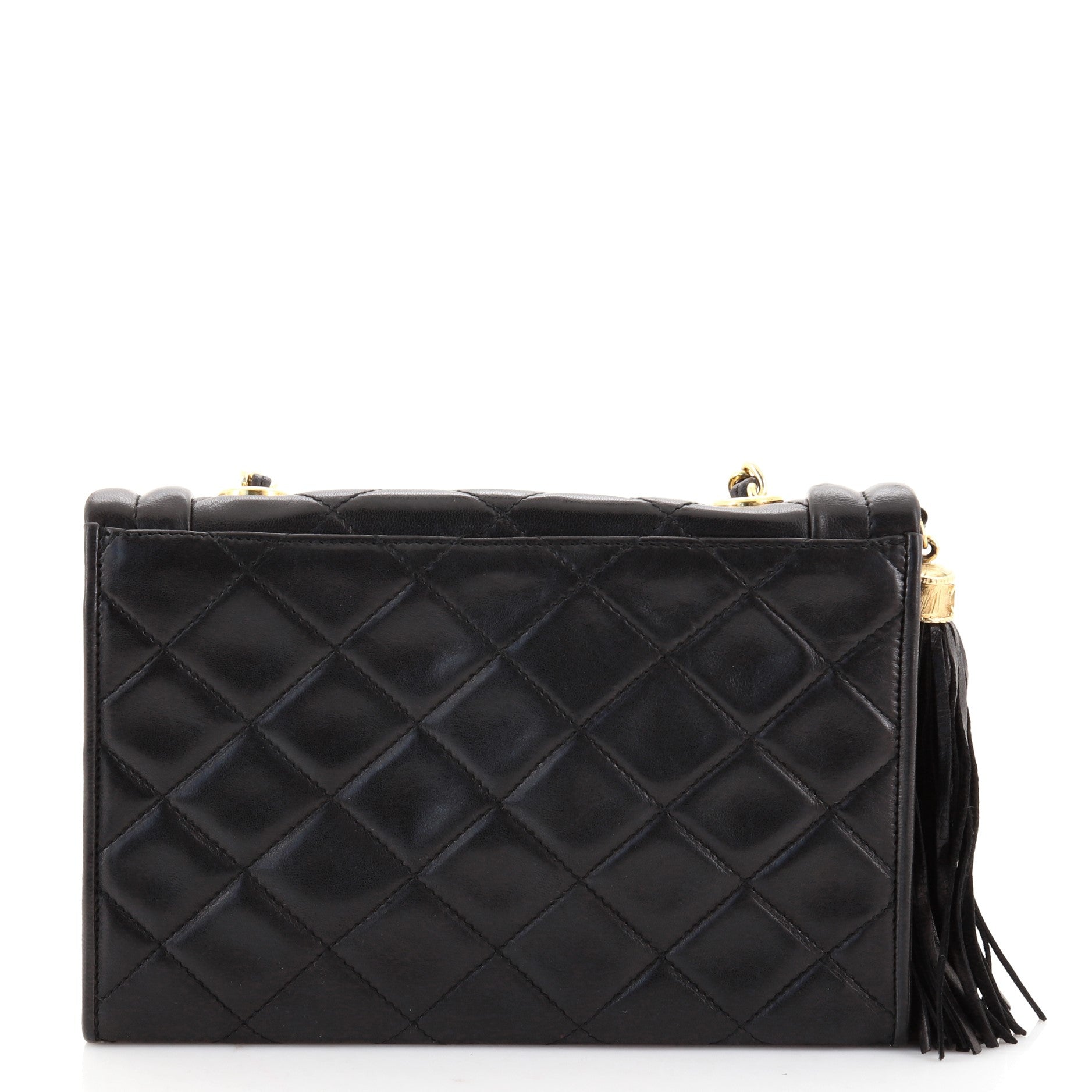Vintage Tassel Flap Bag Quilted Lambskin Mini