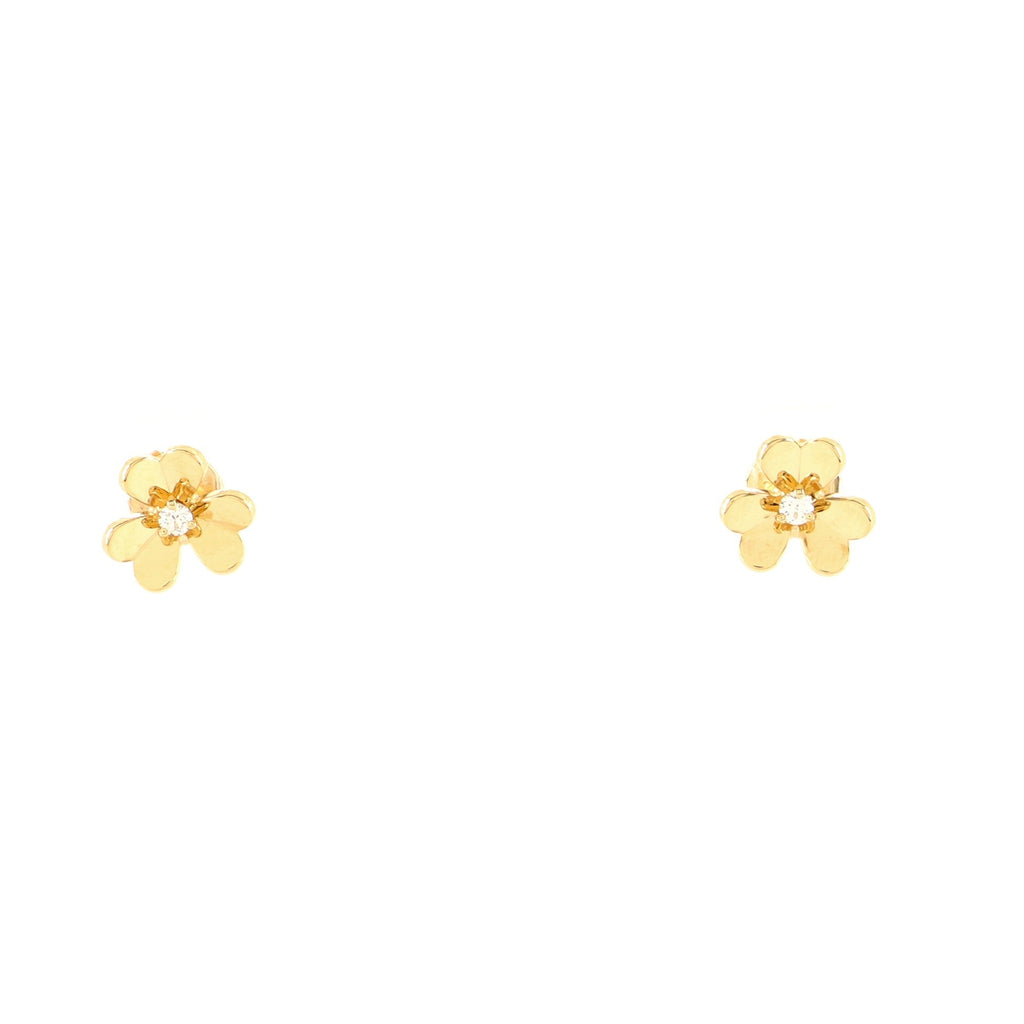 Frivole Stud Earrings 18K Yellow Gold with Diamonds Mini