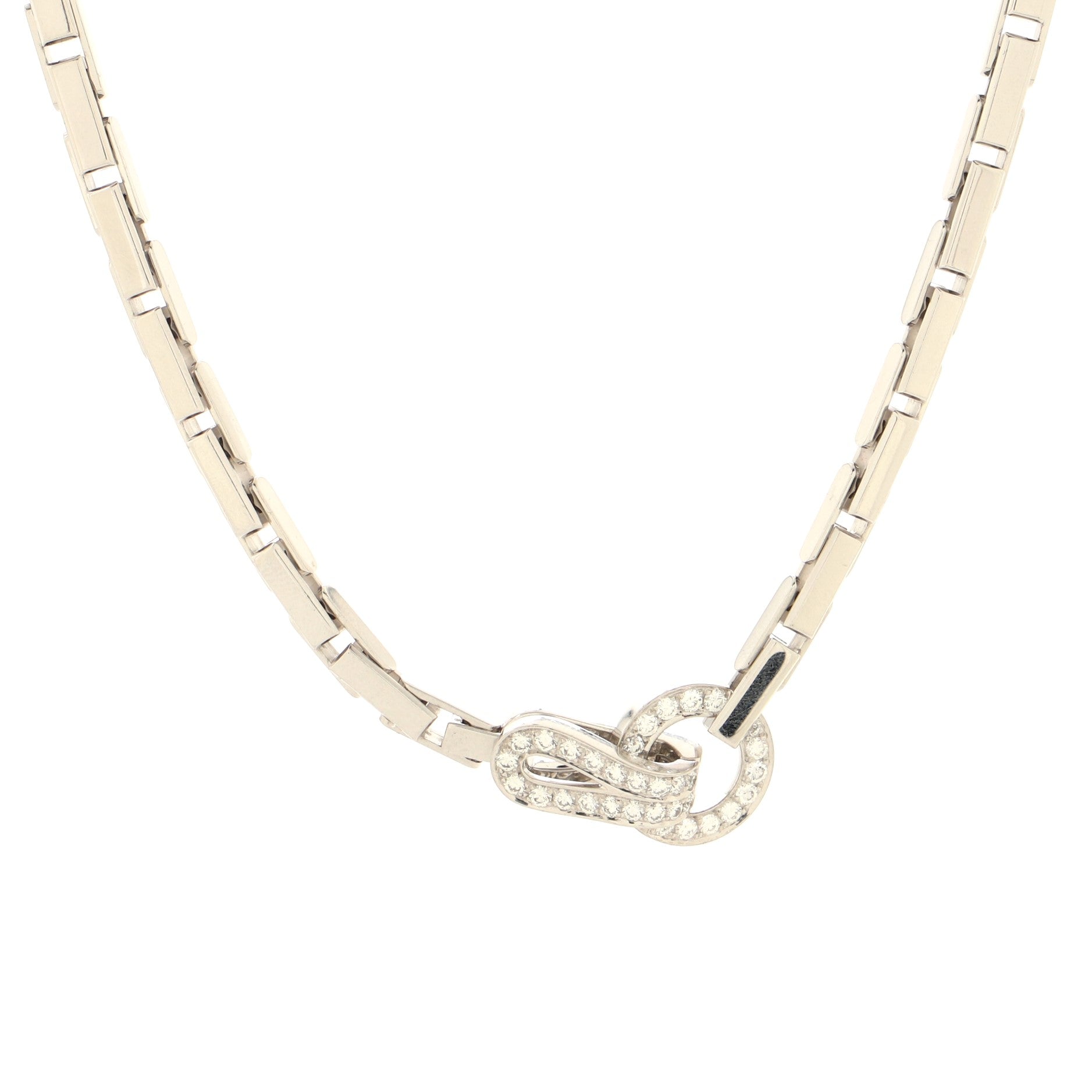 Agrafe Necklace 18K Yellow Gold and Diamonds